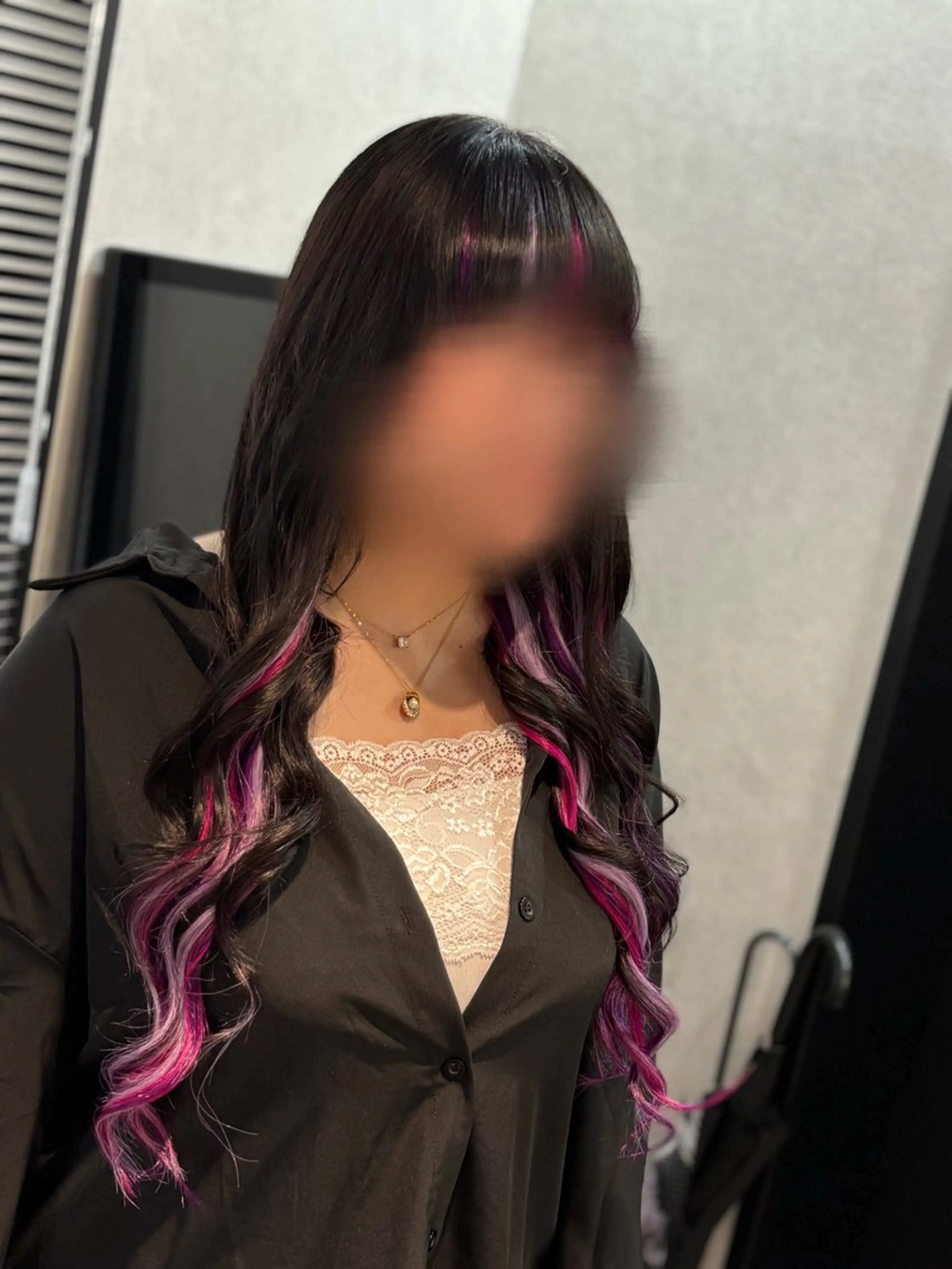 ロング エクステ ヘアカラー トリートメント エクステ エクステ/心斎橋/ ハイトーン/ミサキのヘアスタイル