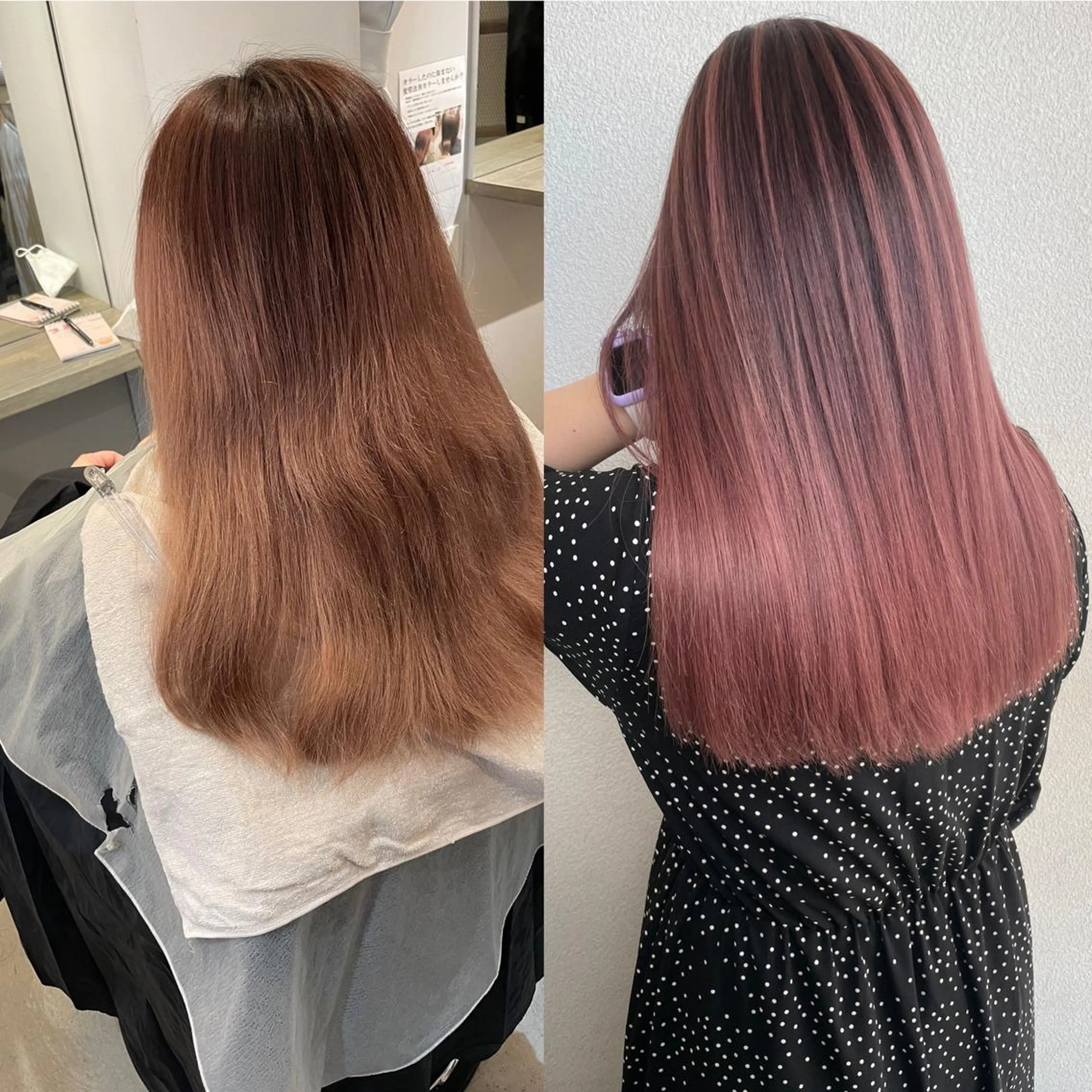 セミロング カラー ヘアカラー トリートメント ヘアセット ヒカ/外国人風 デザインカラーのヘアスタイル