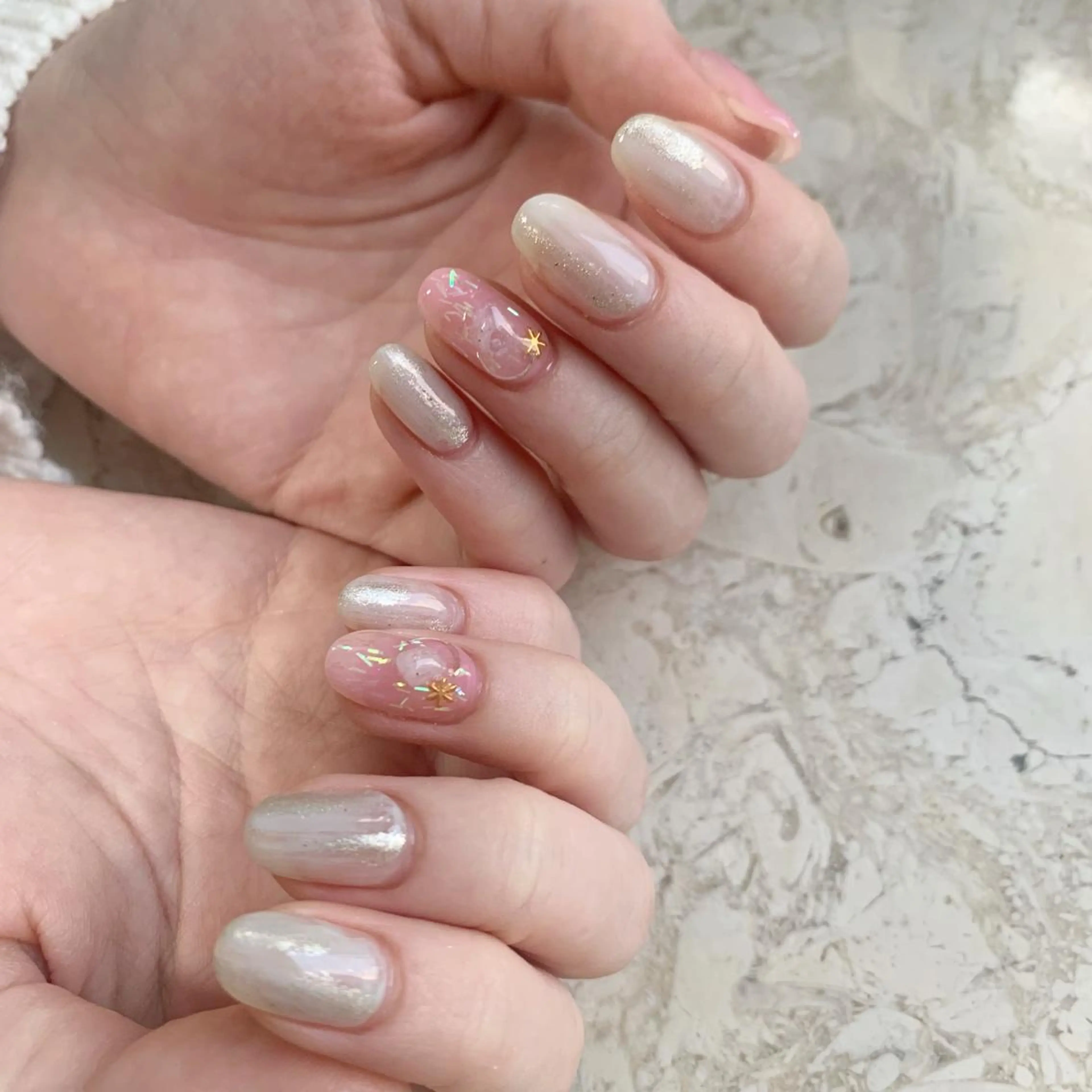 ネイル アニマル柄 アートネイル ブラウン フレンチネイル ジェルネイル ハンドネイル フットネイル nail salon mieux(ミュー)のネイルデザイン