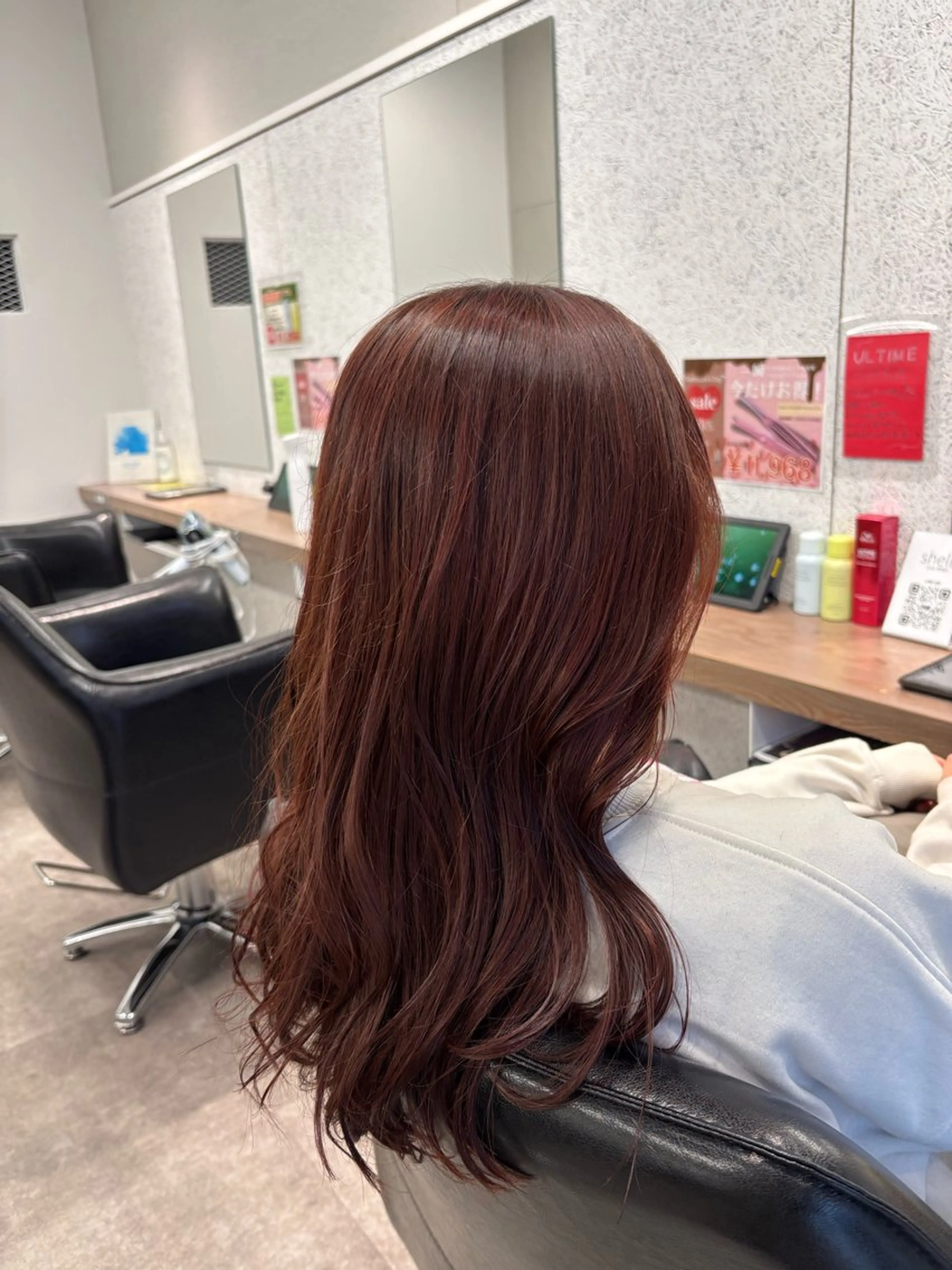 セミロング ピンクブラウン ヘアカラー トリートメント ボブ/透明感カラー/ 髪質改善/🌙/ルナのヘアスタイル