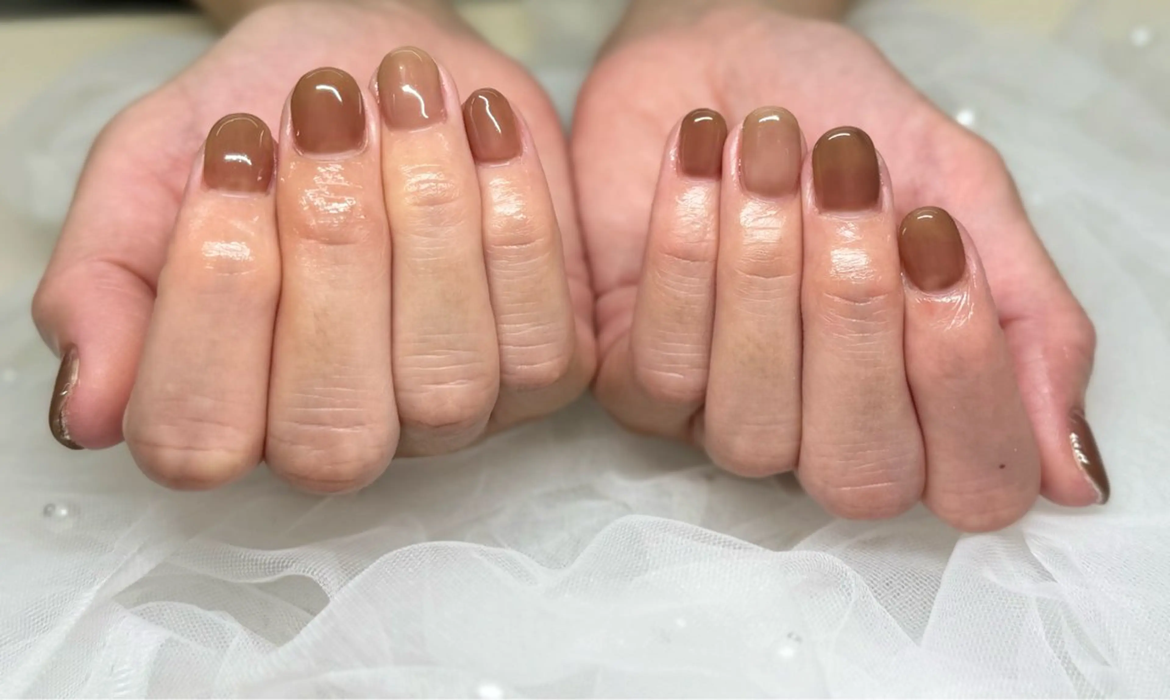 オフなし💅ワンカラー✨/ラメグラデーション✨シンプルオフィスネイル🉐駐車券付の写真