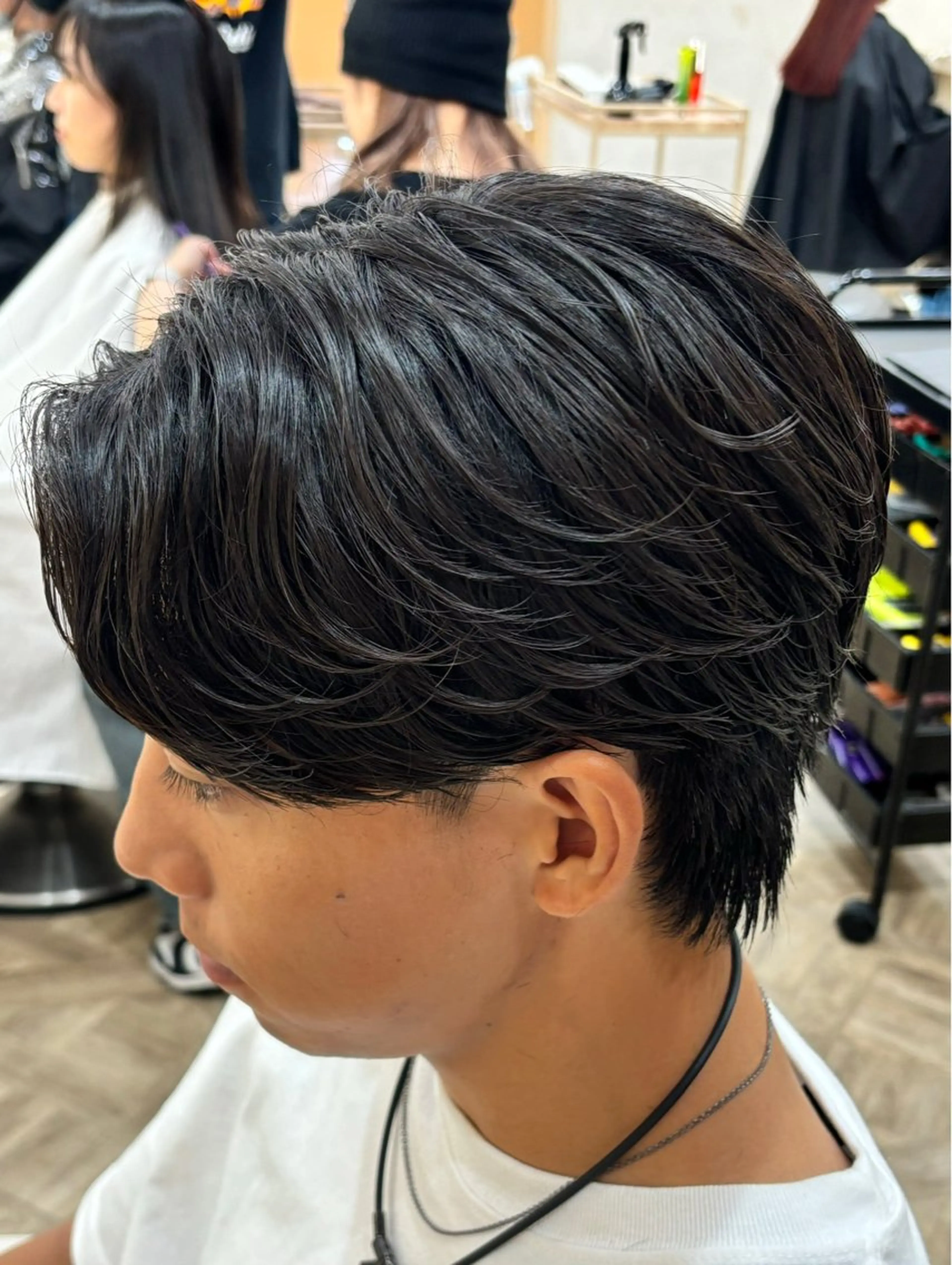 ショート パーマ メンズ カルマパーマ メンズパーマ カット パーマ トリートメント パーマ職人DAIKI ツイスパ/波巻きのヘアスタイル