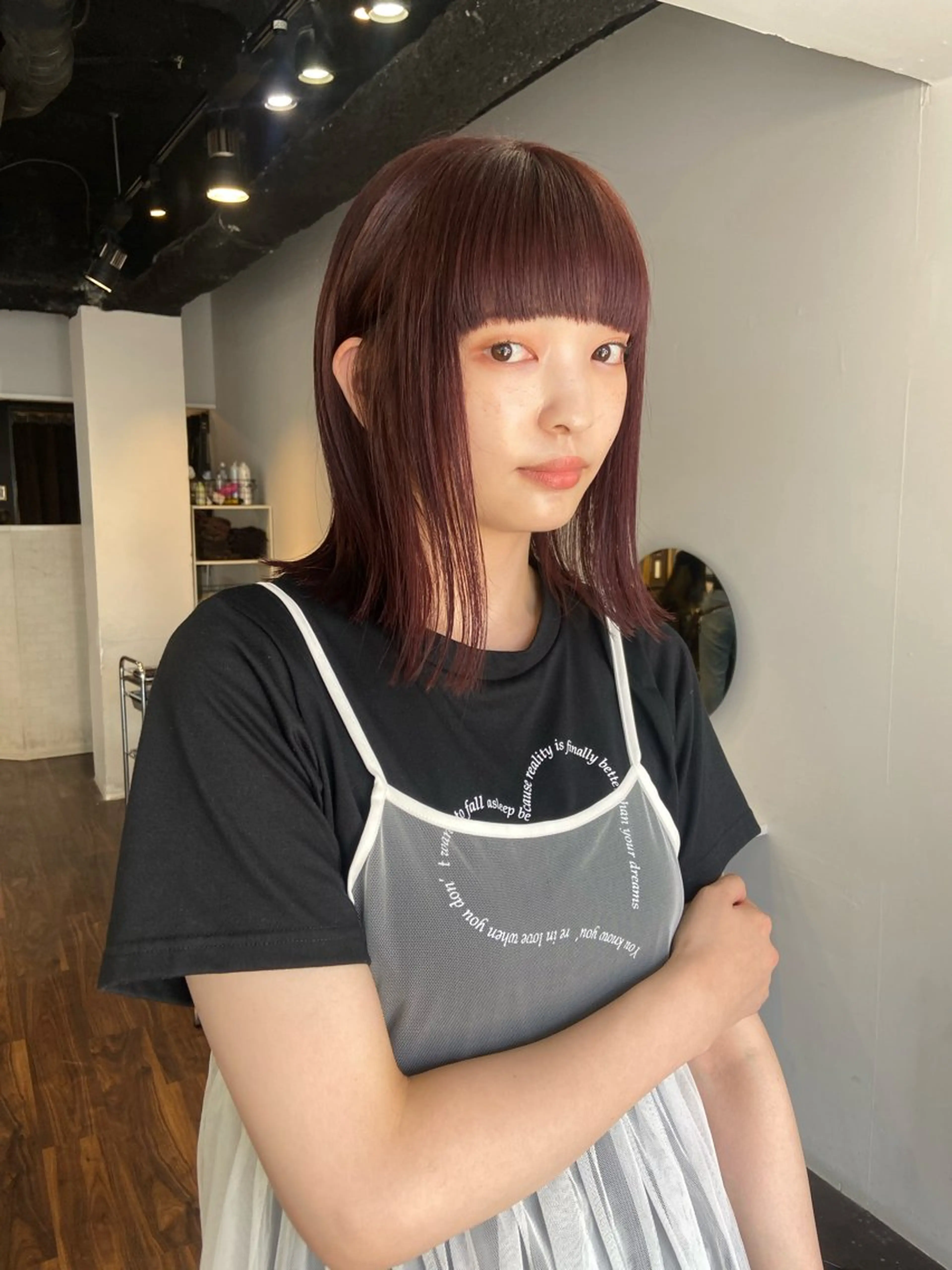 ミディアム カラー パーマ ヘアアレンジ memoto東三国店 🌼RENA🌼のマツエク・マツパデザイン