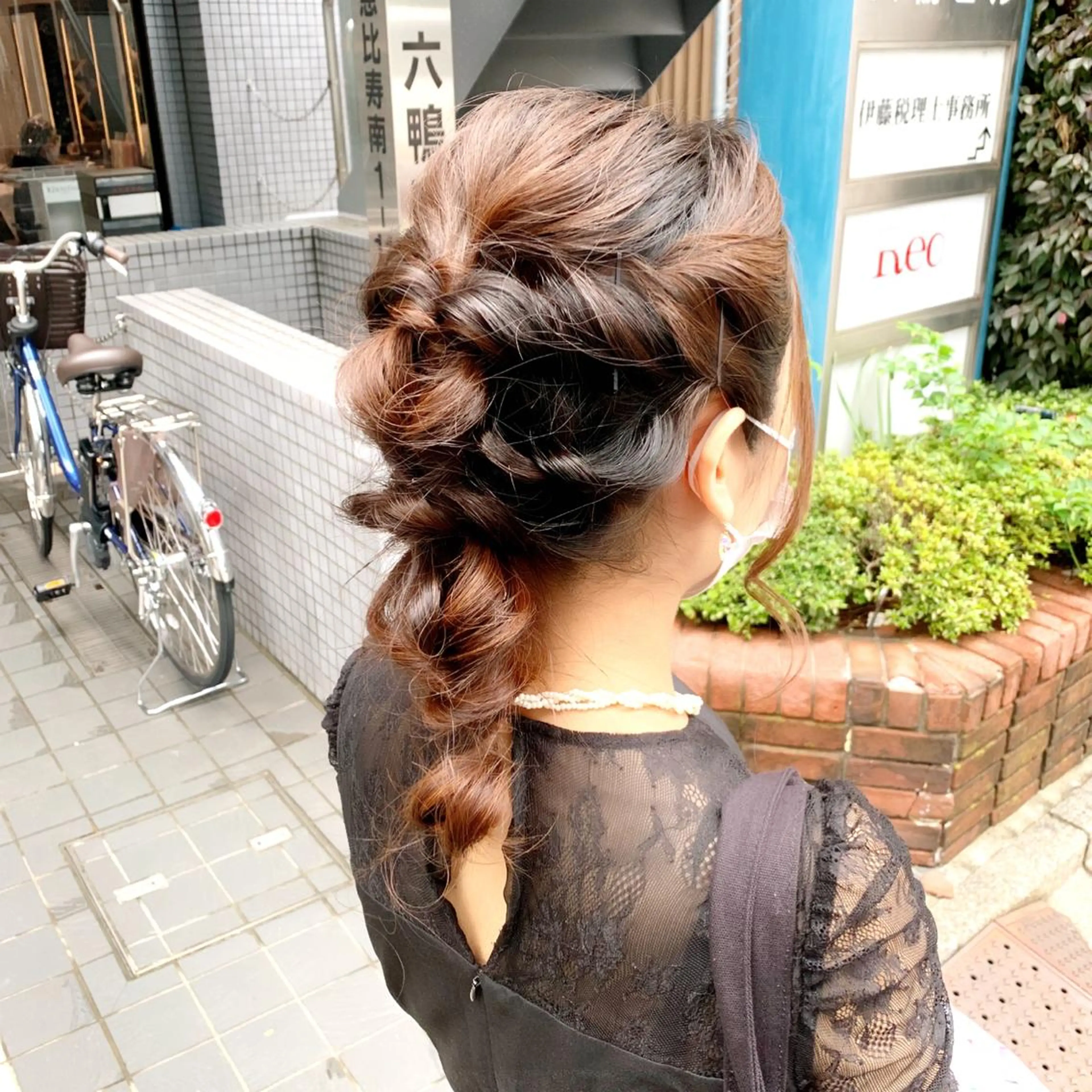 ロング ヘアアレンジ 髪質改善/縮毛矯正 艶カラー/珠聡のヘアスタイル