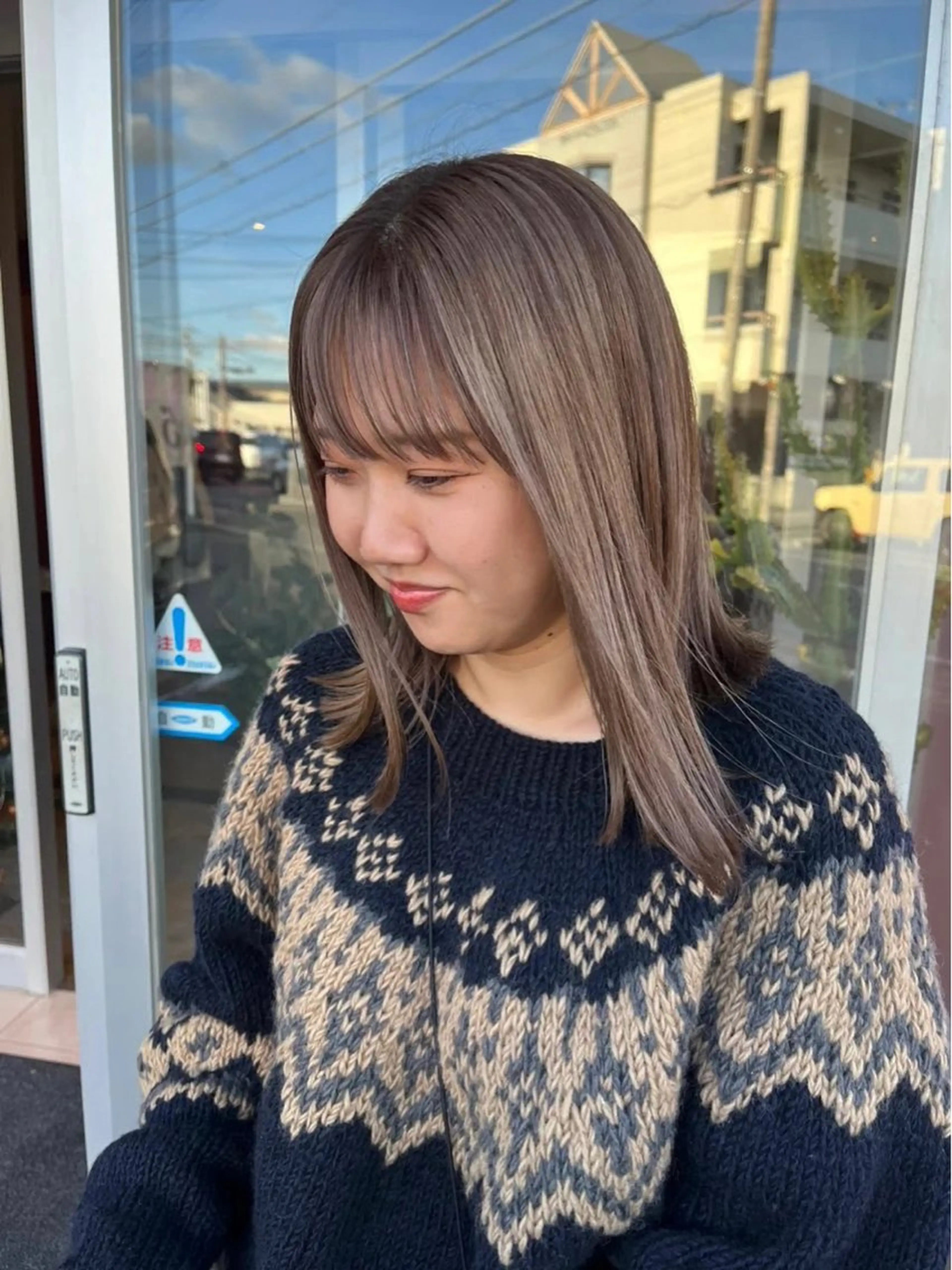 ミディアム カラー ♡ナナコ♡ レイヤー/艶髪のヘアスタイル
