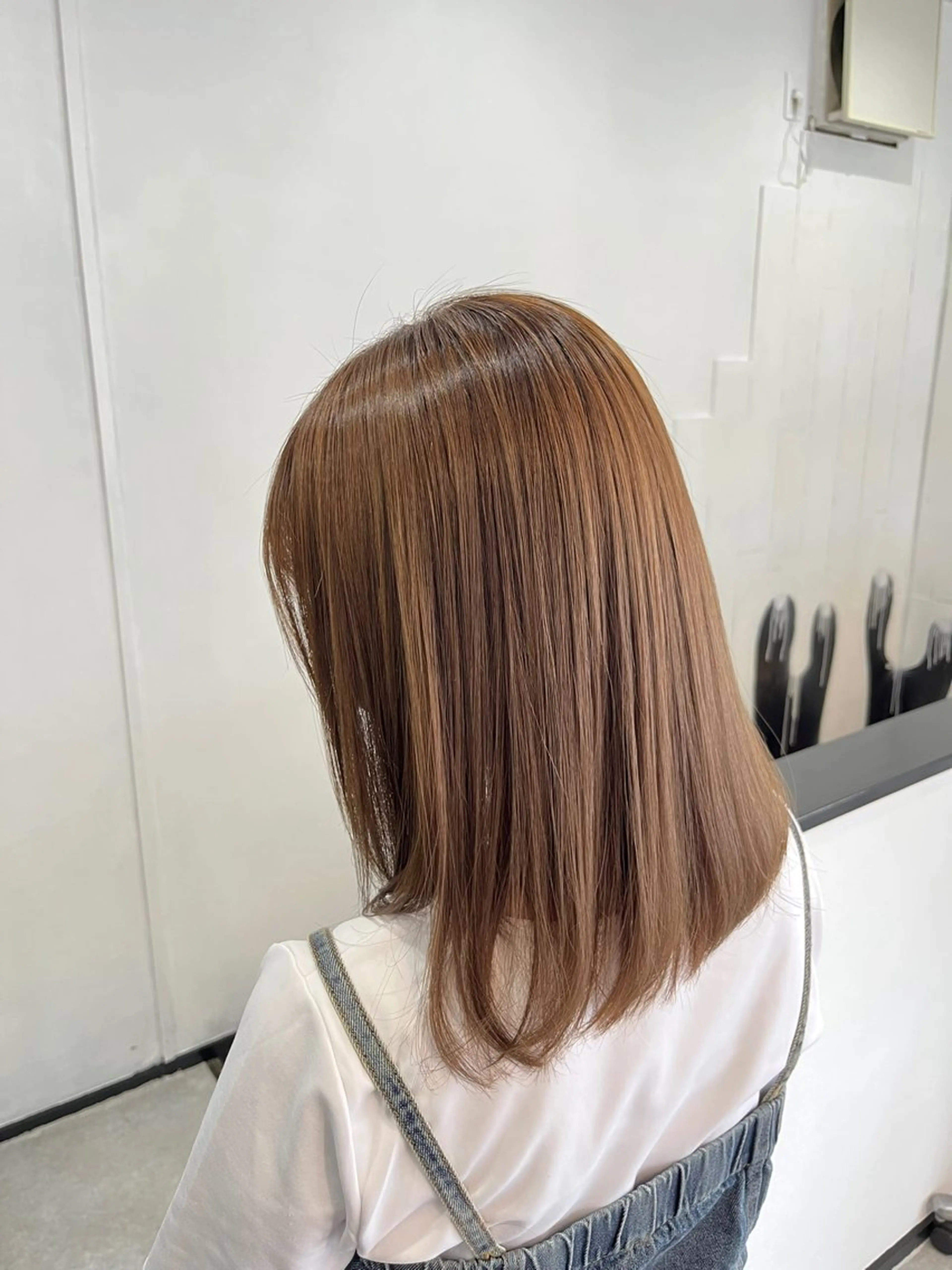 ミディアム カット ヘアカラー トリートメント SHIN 白楽店/Loops所属・髪質改善/かわの ひとしのヘアスタイル