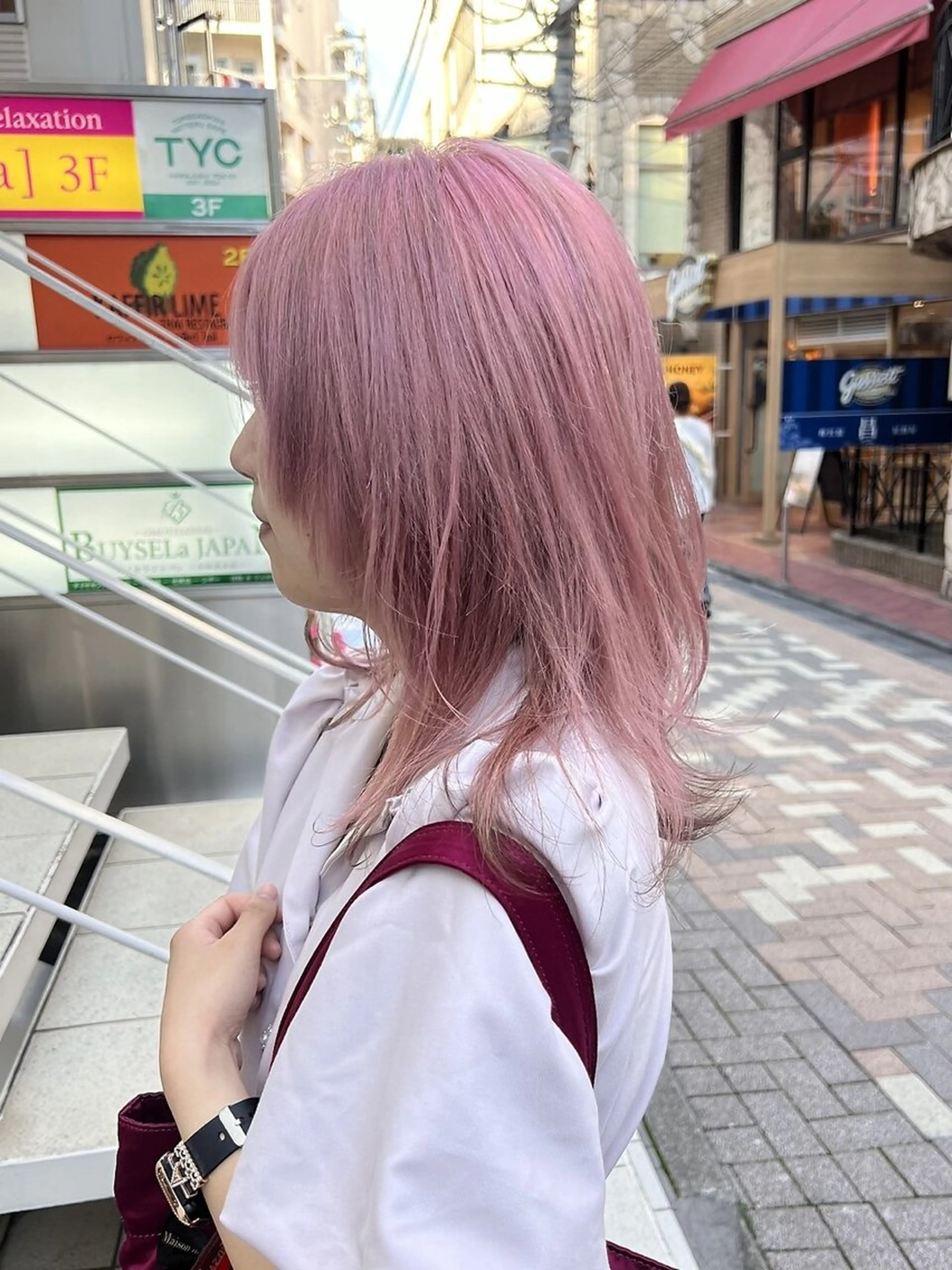 セミロング カラー ブリーチなしダブルカ ラー/ kazusaのヘアスタイル
