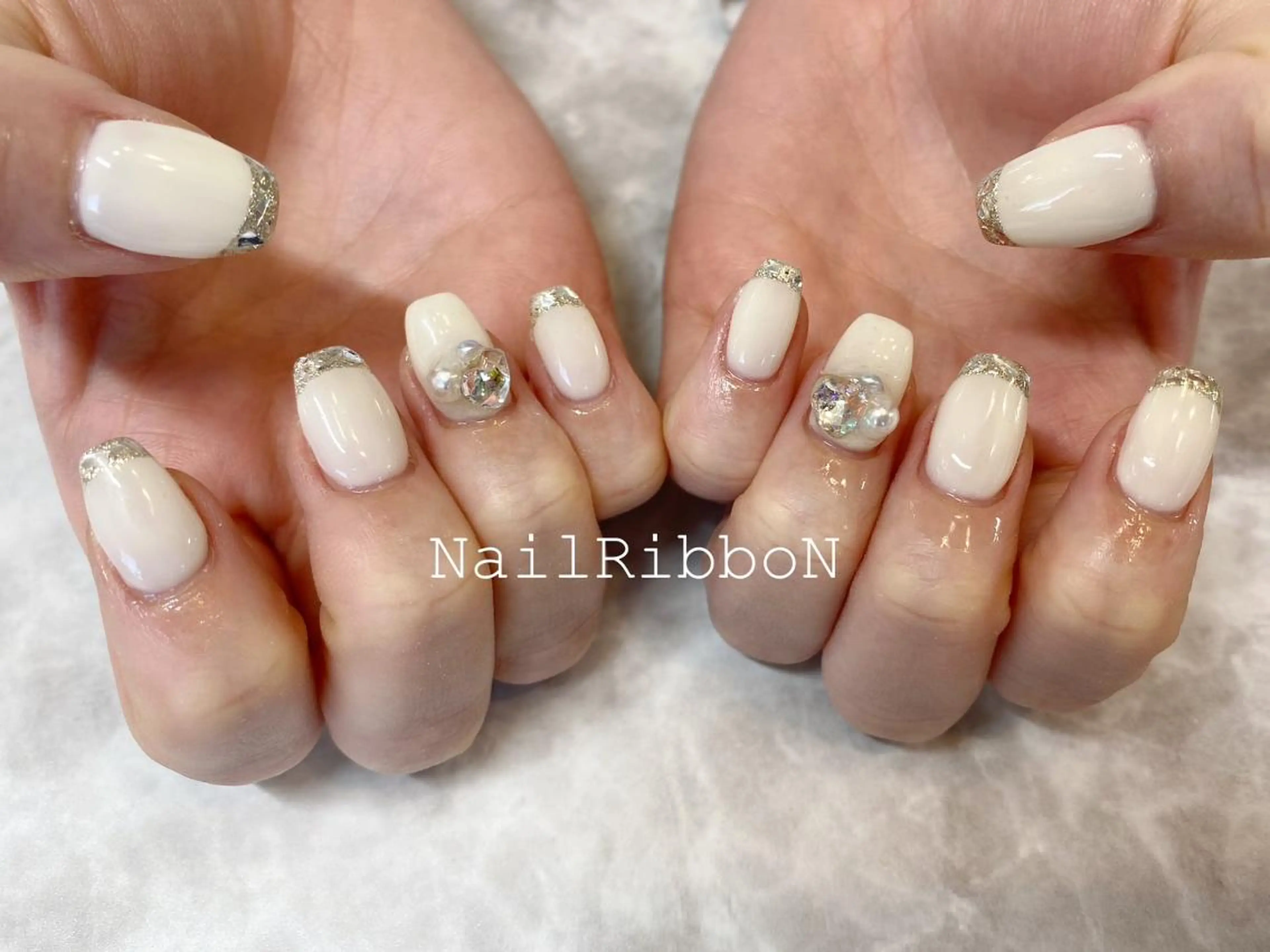 ネイル ネイルリボン 笠井のネイルデザイン