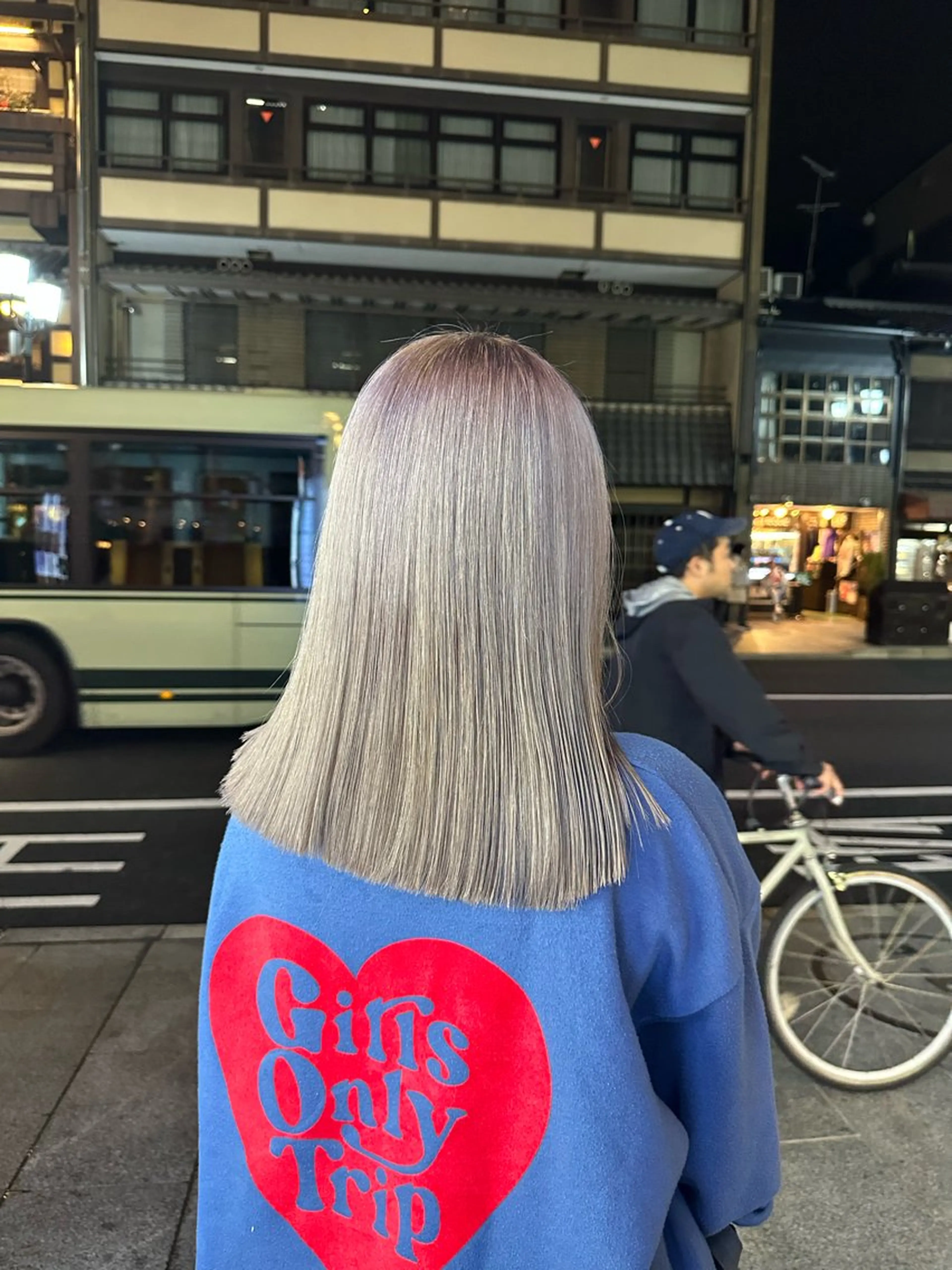 ミディアム カラー ブリーチ ヘアカラー トリートメント S.SWEET河原町 /SHOGOのヘアスタイル