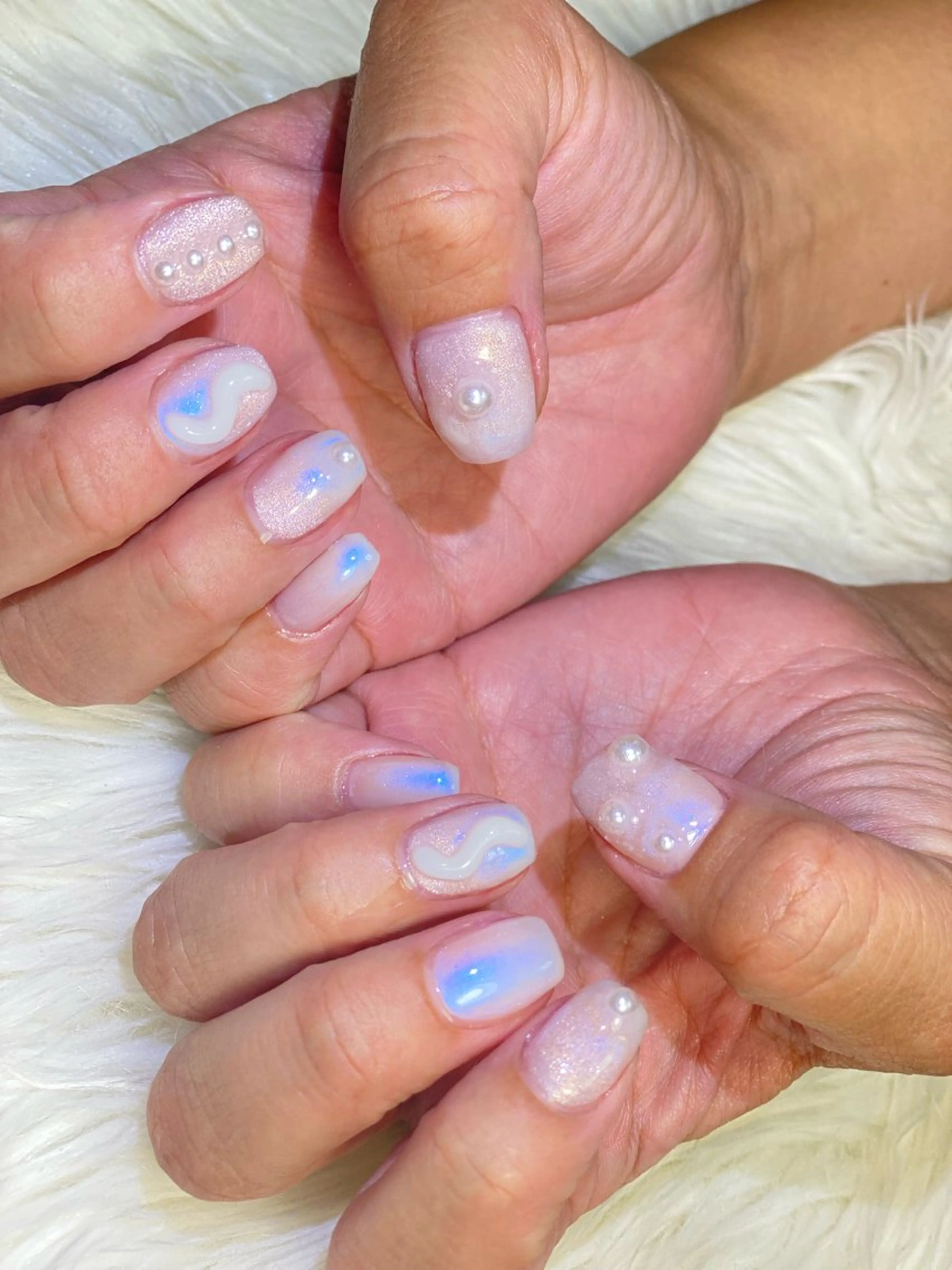 ネイル スクエアネイル ホワイト Esthetic Will所属・will 有希のネイルデザイン