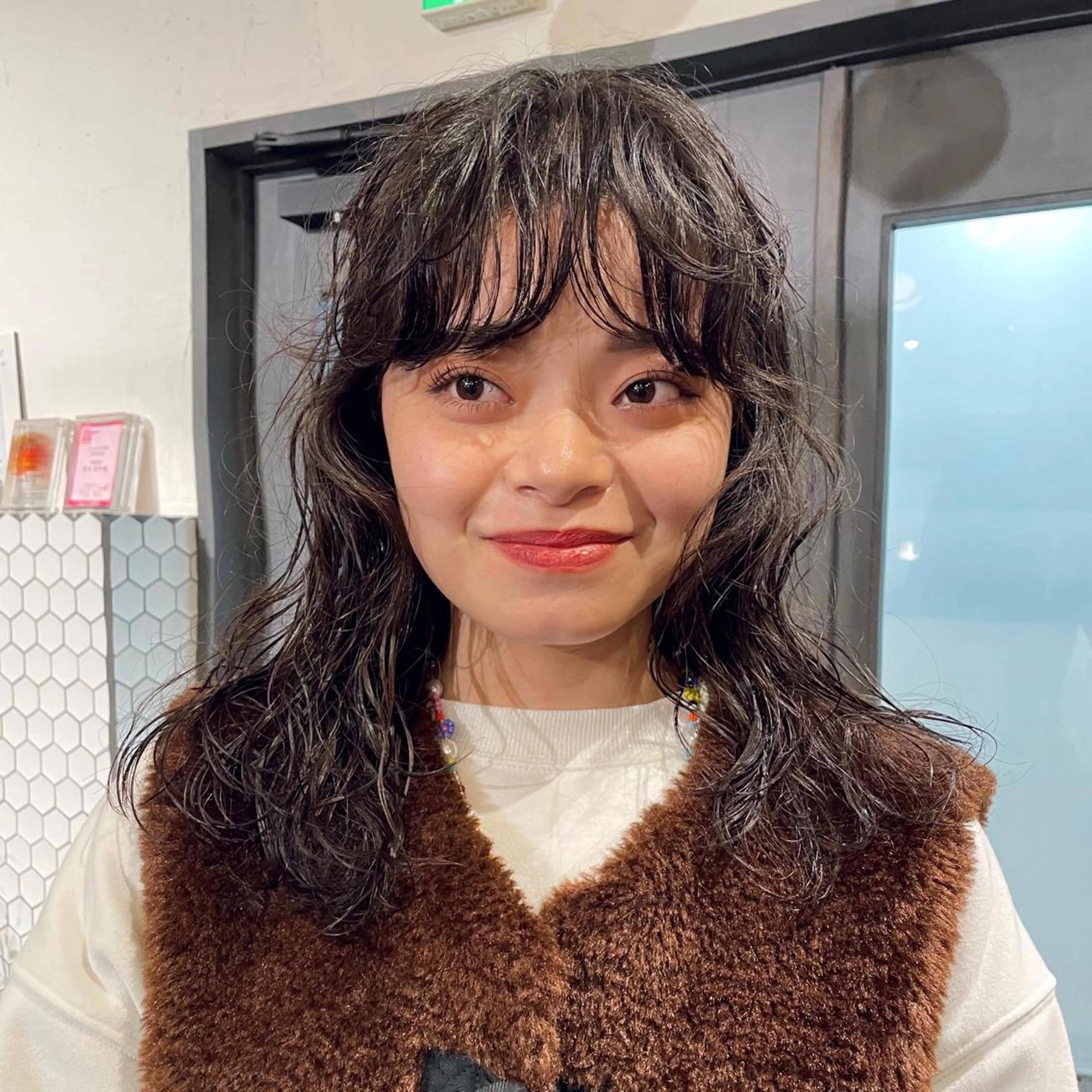 ロング パーマ 市川 蘭のヘアスタイル