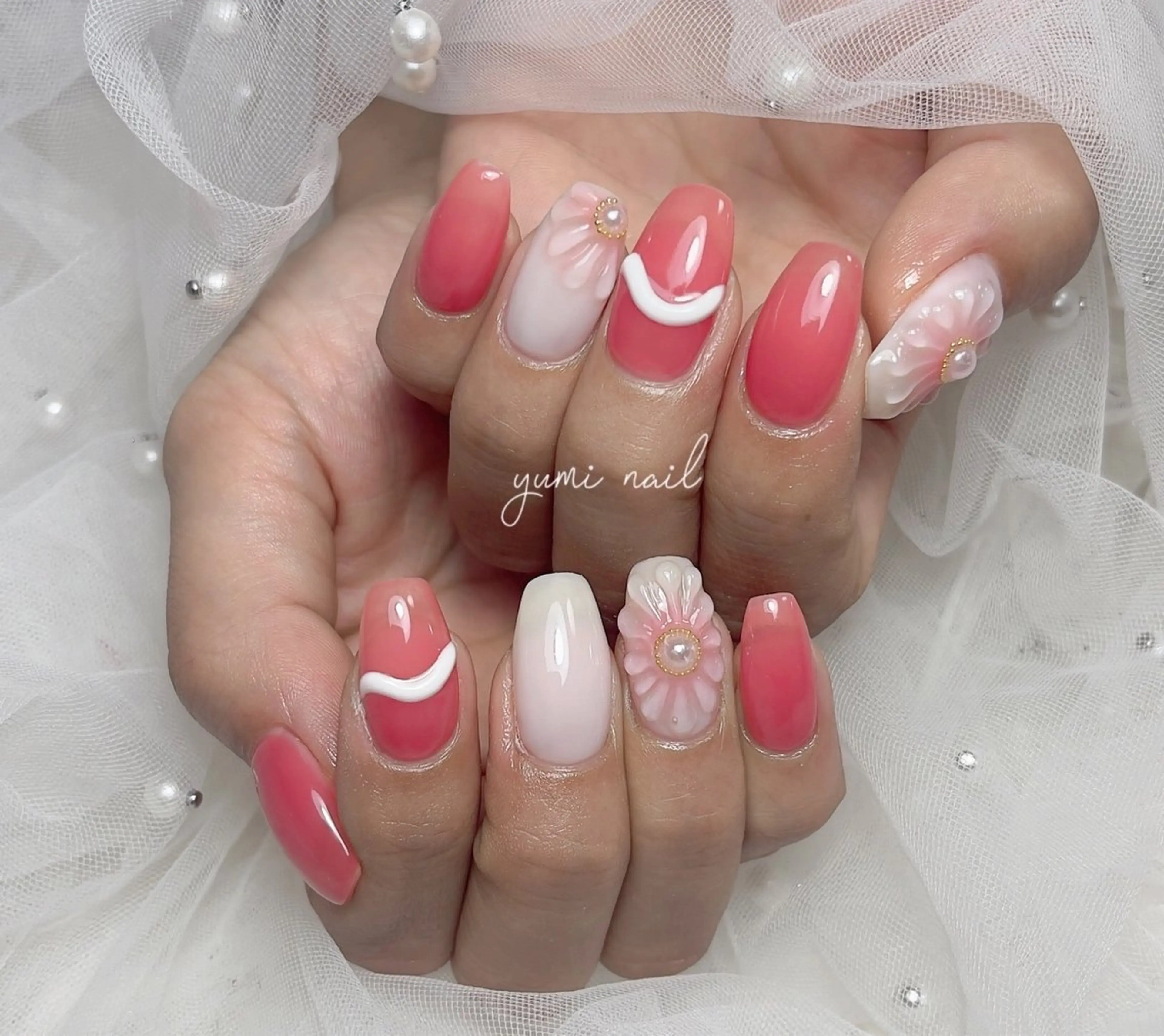 ネイル 𝐲𝐮𝐦𝐢🎀 デザイン長さ出し専門のネイルデザイン