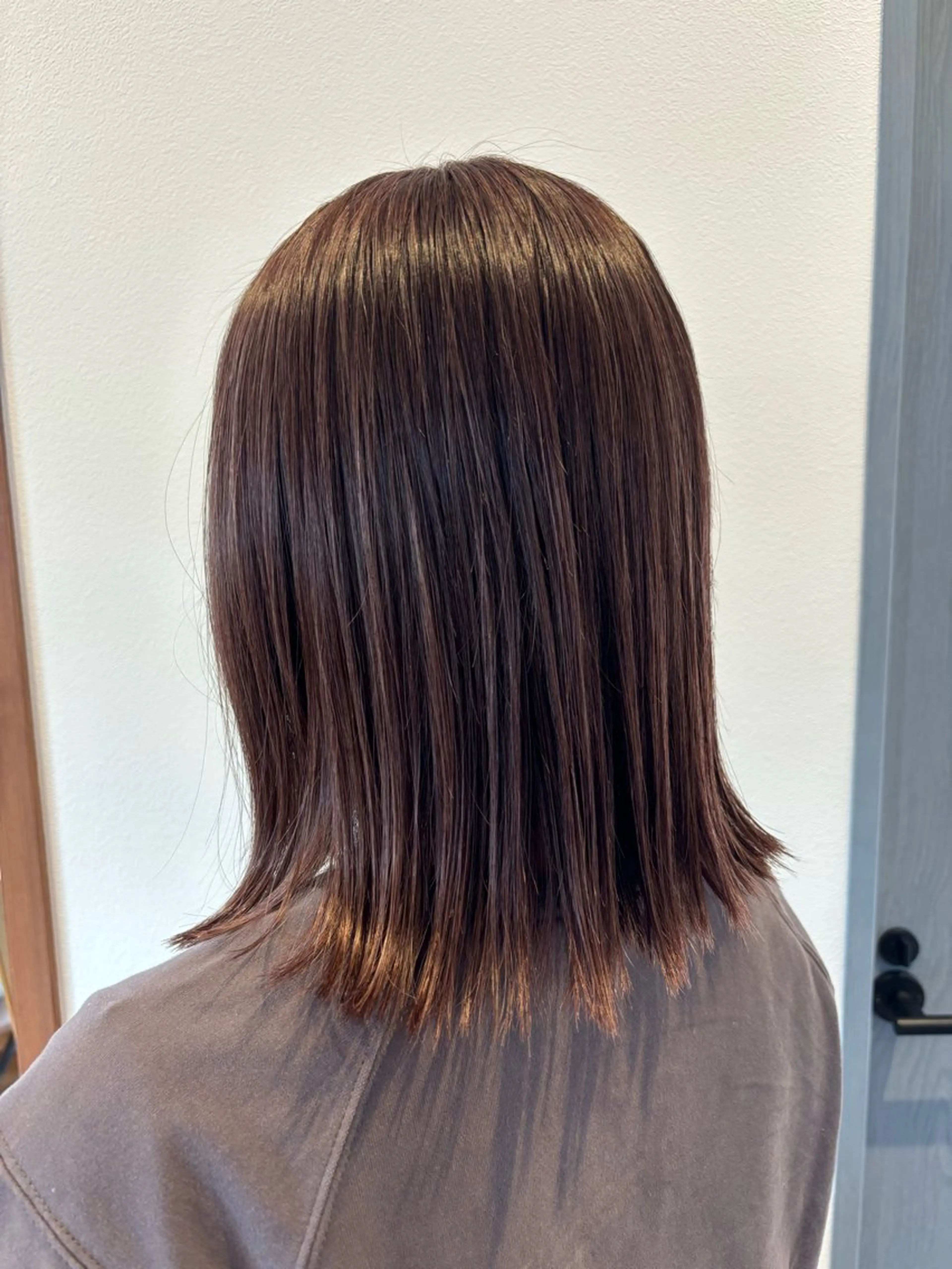 ミディアム カラー たにぐち ななはのヘアスタイル