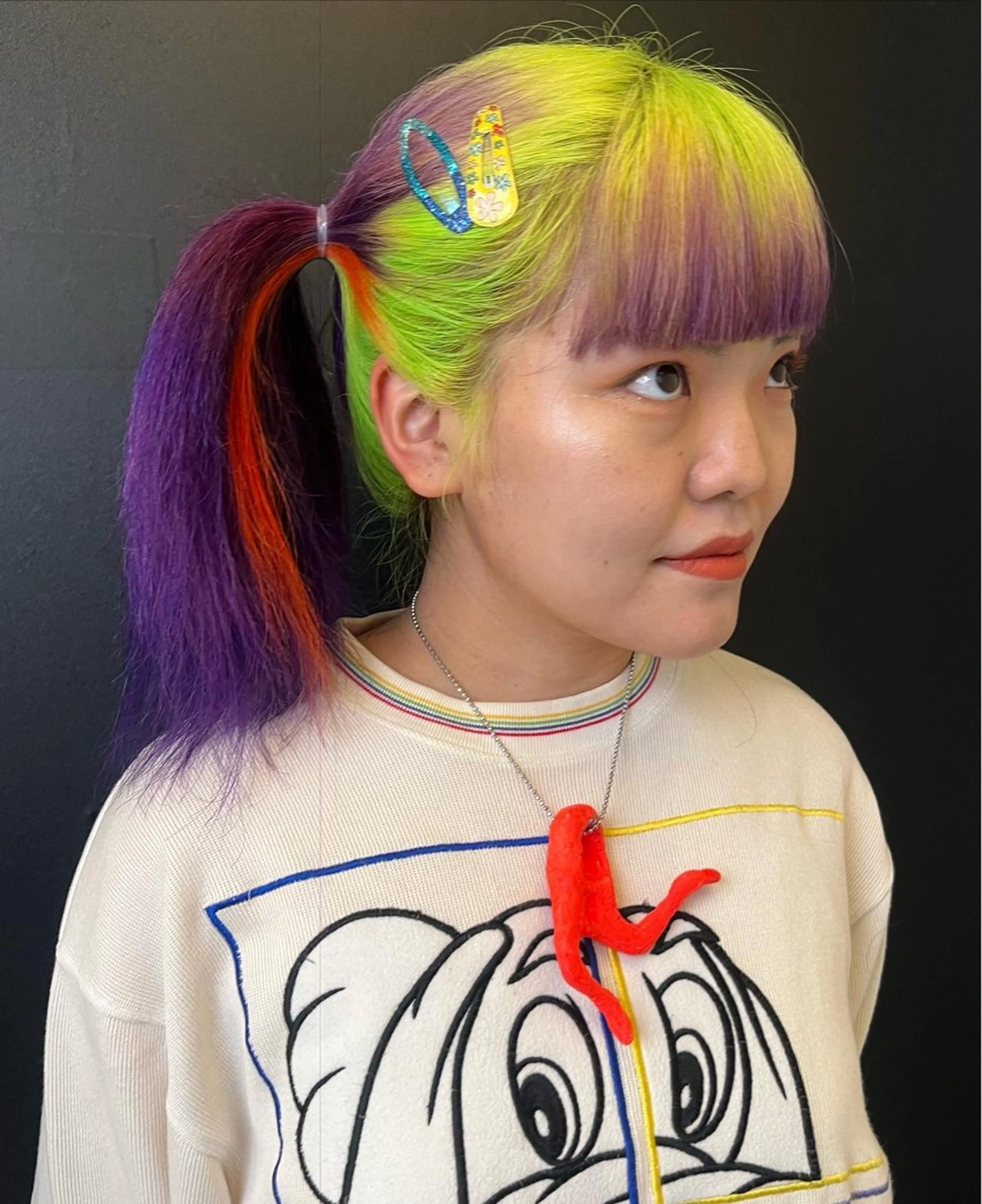 セミロング カラー @kyoniyy KYONIのヘアスタイル