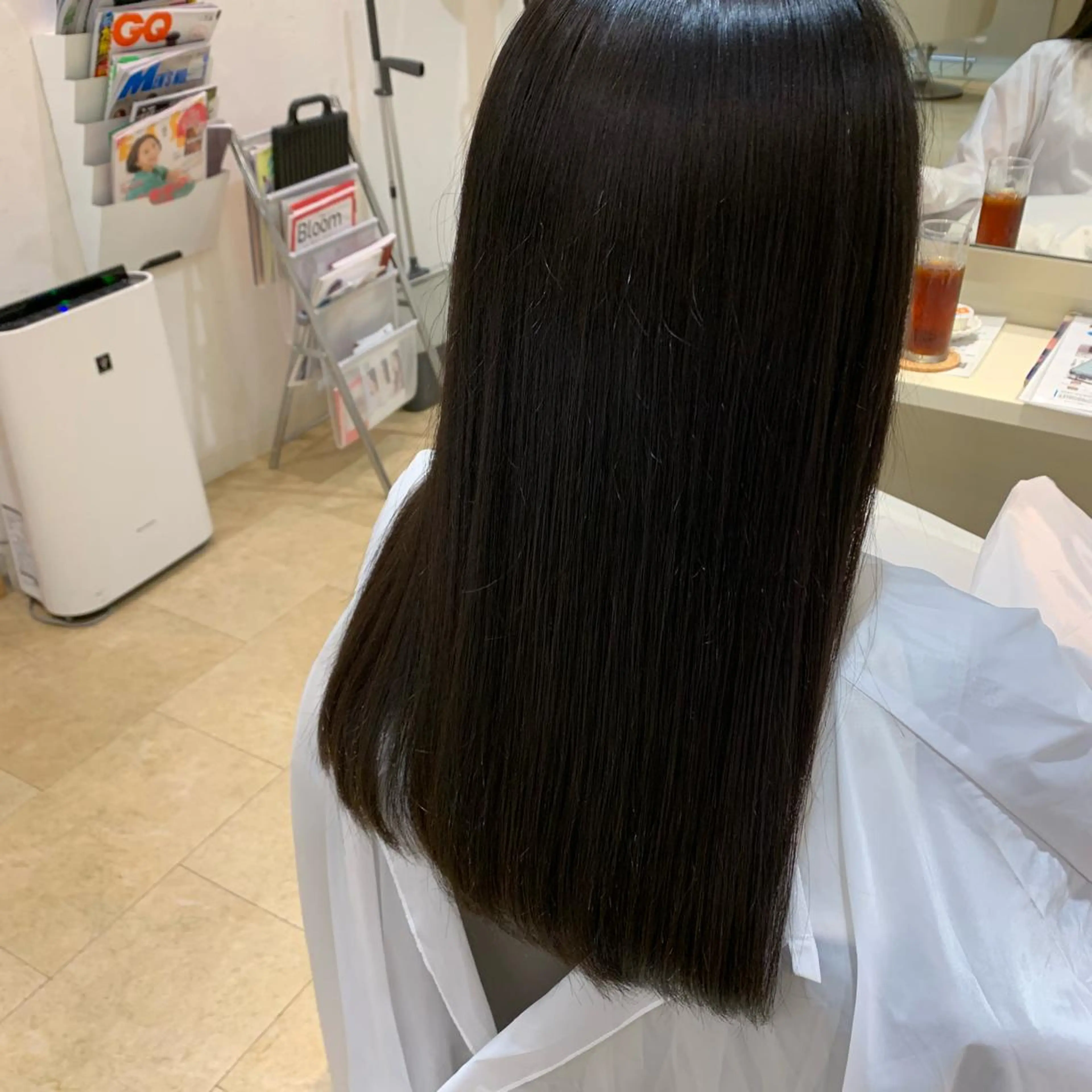 ロング パーマ ストレートパーマ 西新/siohair 似合わせ/石尾刻矢のヘアスタイル