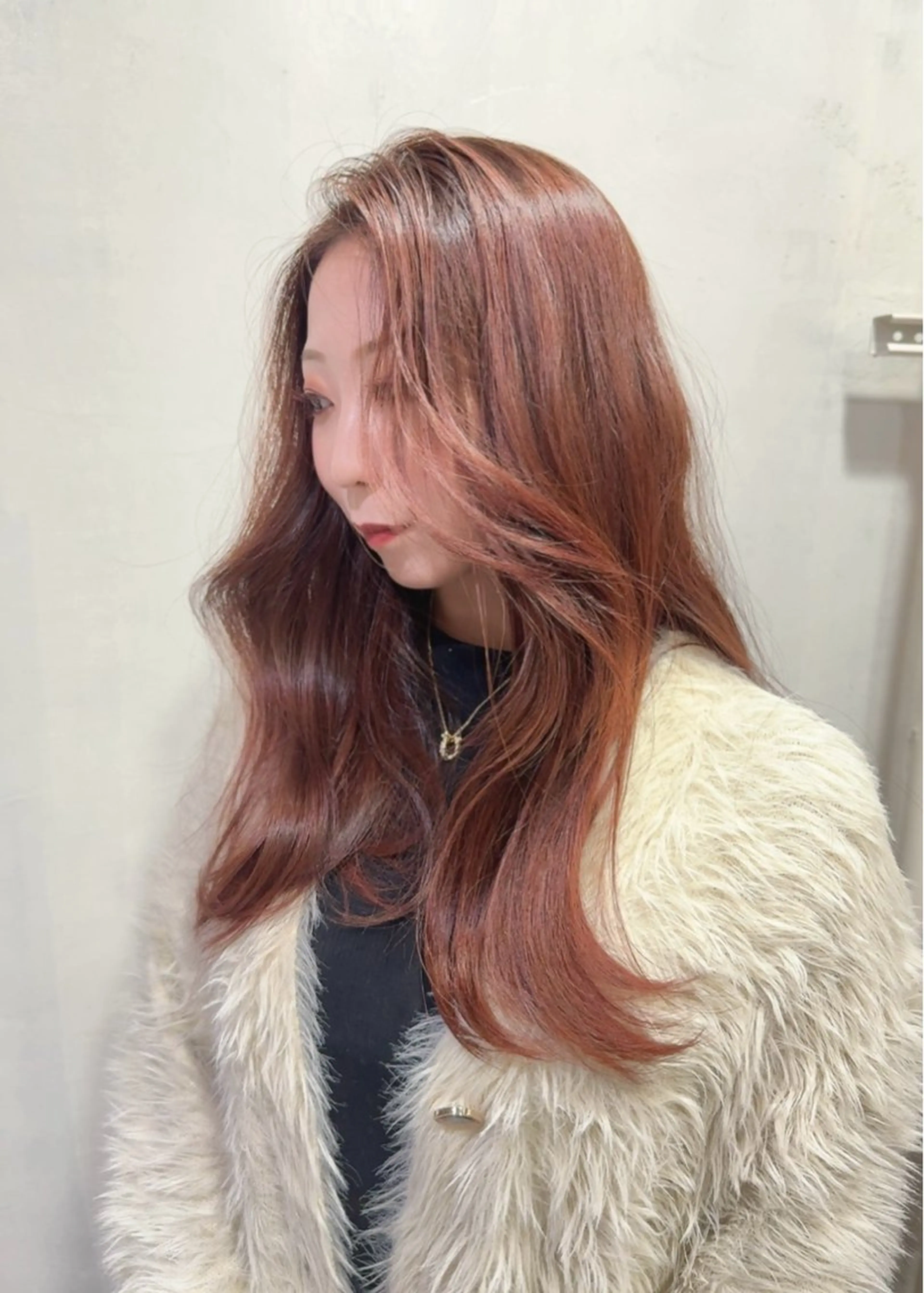 ロング カラー オレンジ ピンクカラー 🔥髪質改善×似合せ 🔥【天神美容室】のヘアスタイル