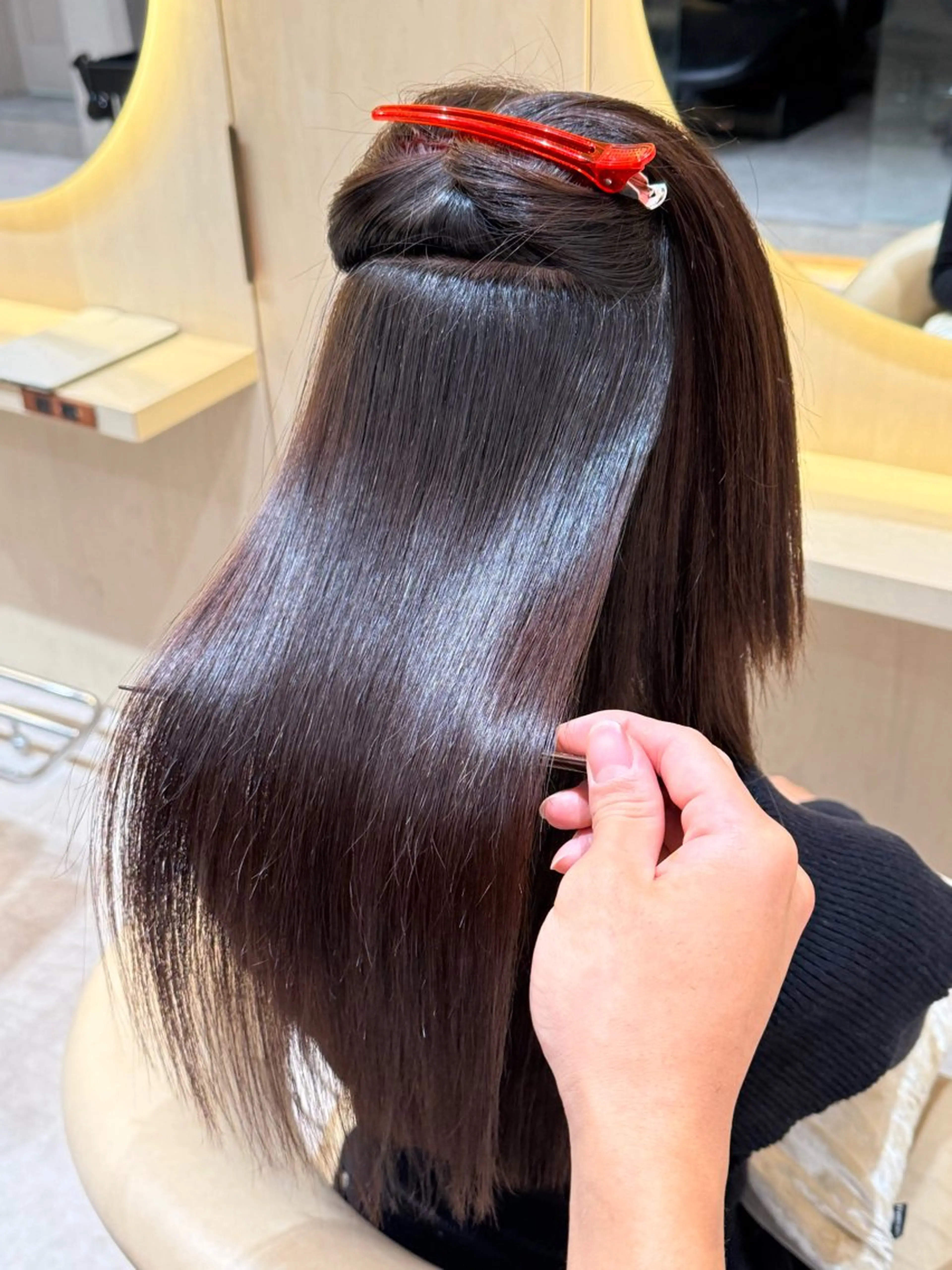 ロング カラー カット ヘアカラー 縮毛矯正 レイヤー✨縮毛矯正 川村利幸のヘアスタイル