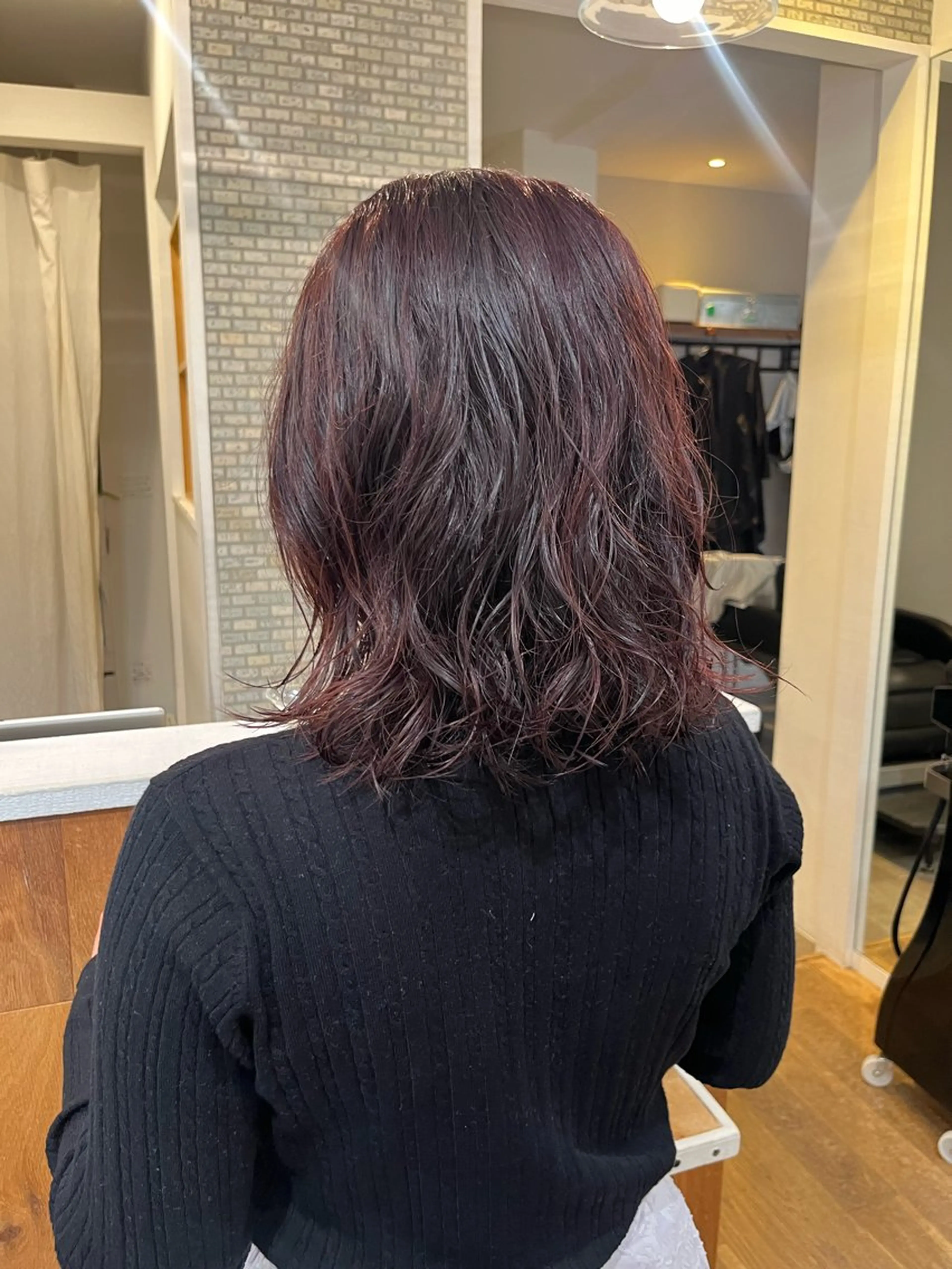 ミディアム カラー パーマ ヘアアレンジ ブリーチ トリートメント ヘアカラー トリートメント 無料カットモデル‪✨ ✂️Nanami🌷のヘアスタイル