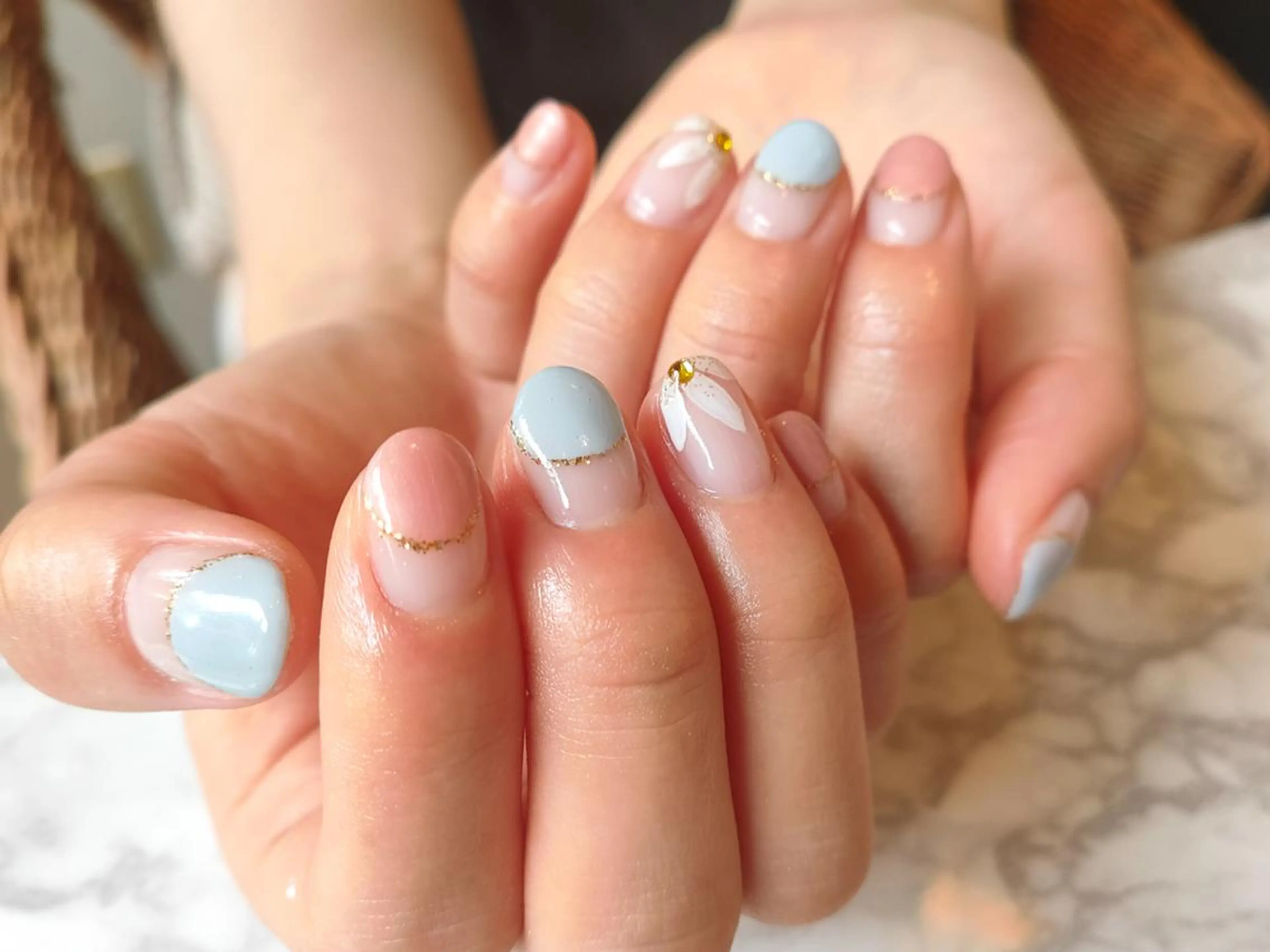 ネイル オフィスネイル 夏ネイル Be-style 　のネイルデザイン