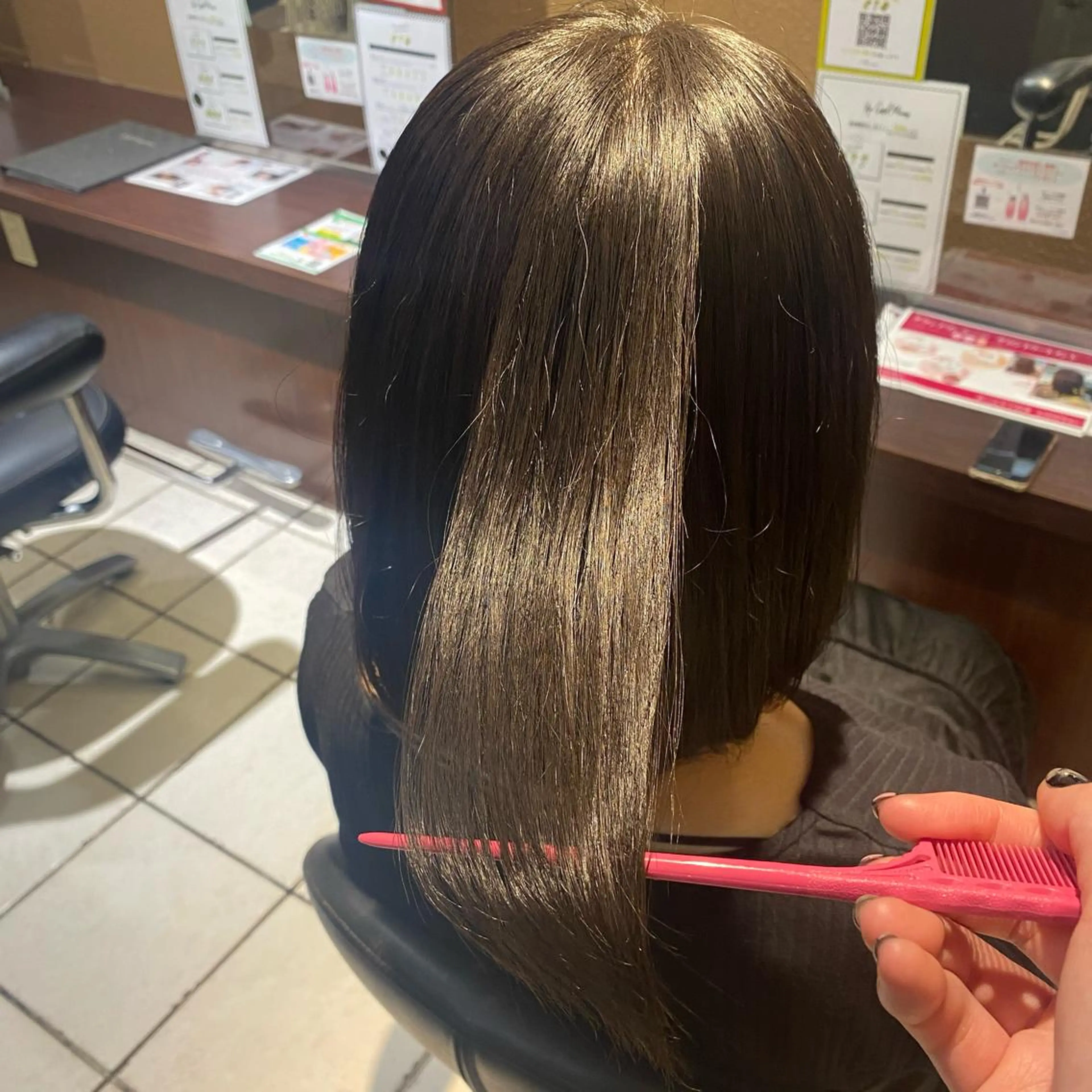 ミディアム パーマ 縮毛矯正 Slap Dash 【スラップ ダッシュ】所属・髪質改善カラー 🧸かりん🎀‪のヘアスタイル