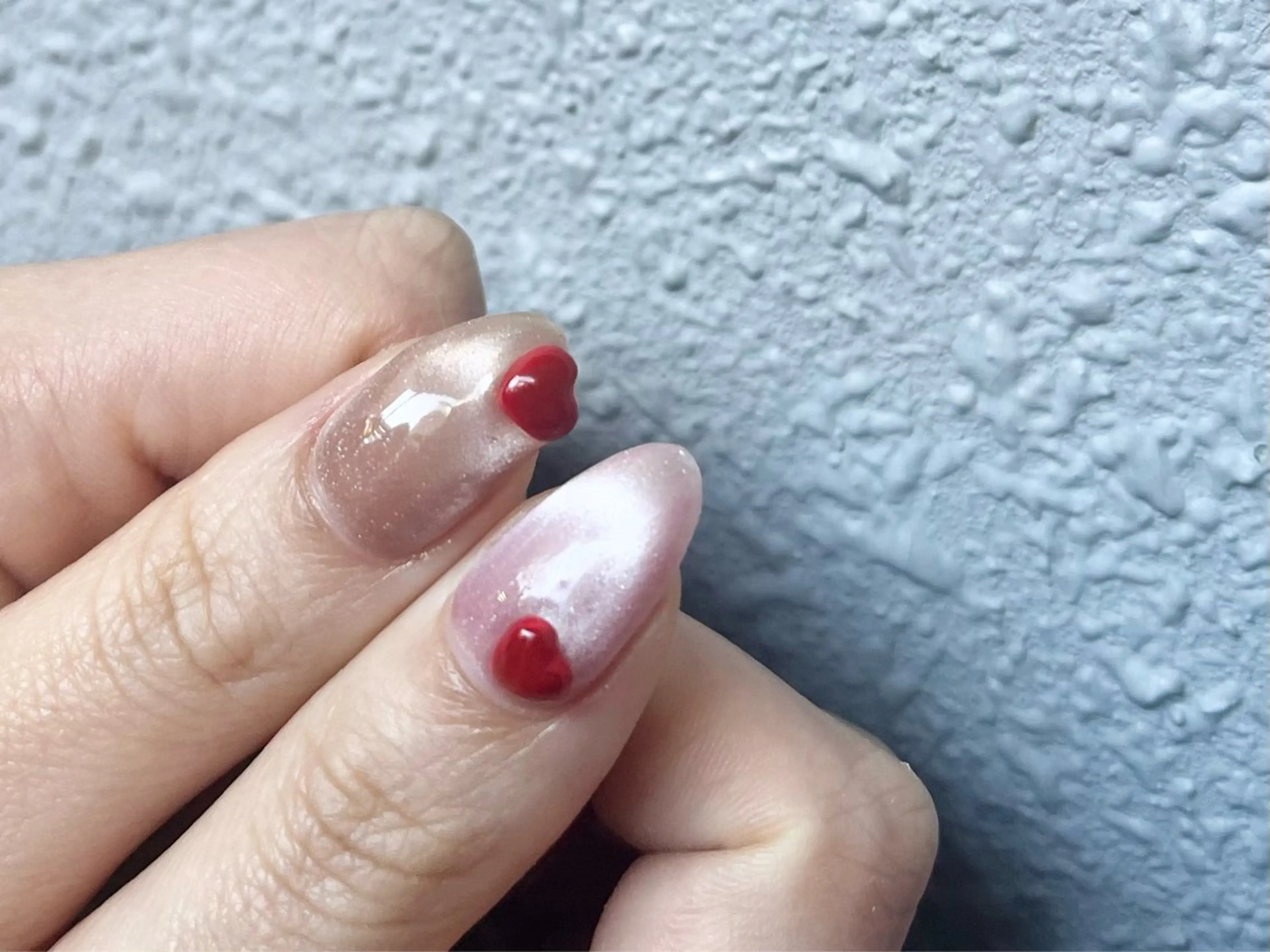 ネイル ハート 持ち込み ぷっくりネイル nailsalon R’のネイルデザイン