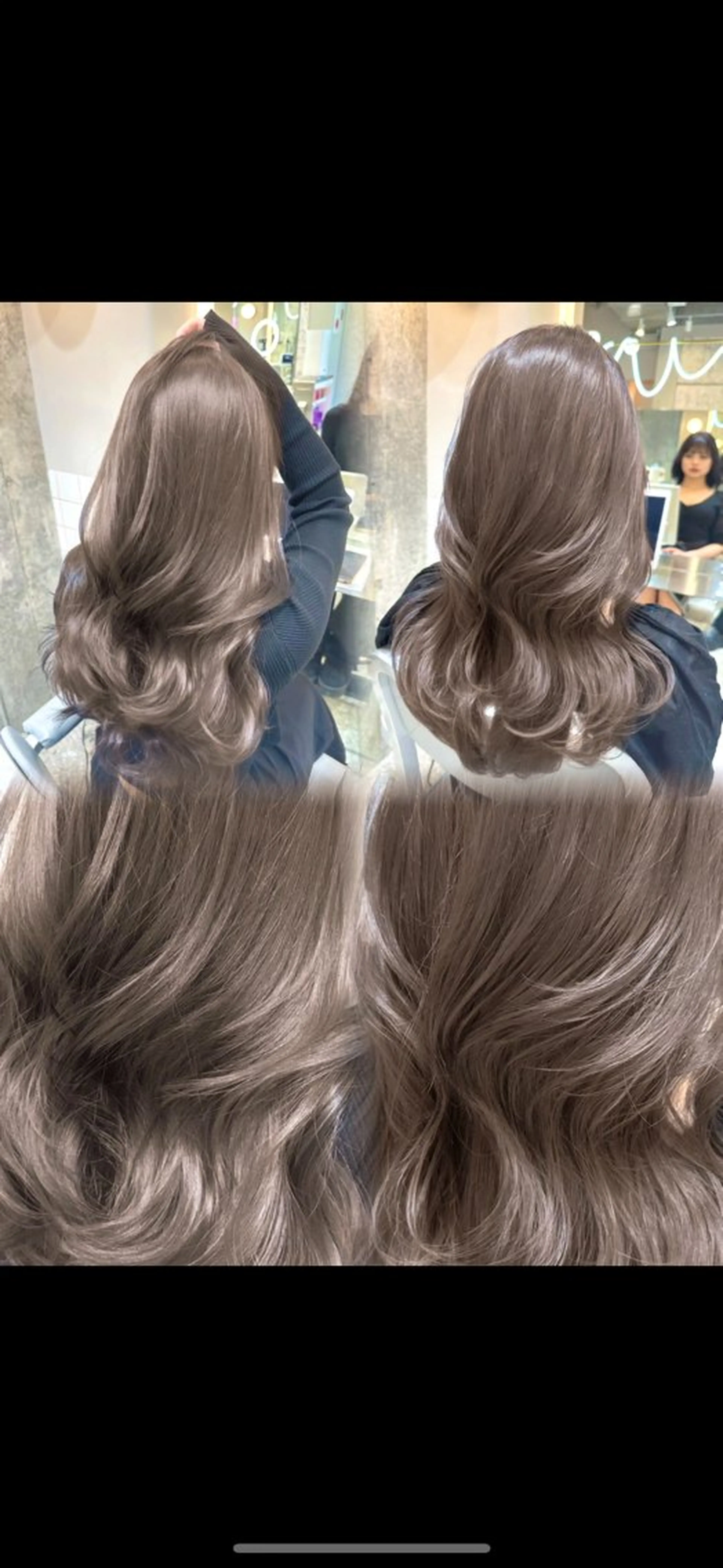セミロング カラー カット ヘアカラー トリートメント 韓国レイヤー/透明感 カラー/髪質改善角所のヘアスタイル