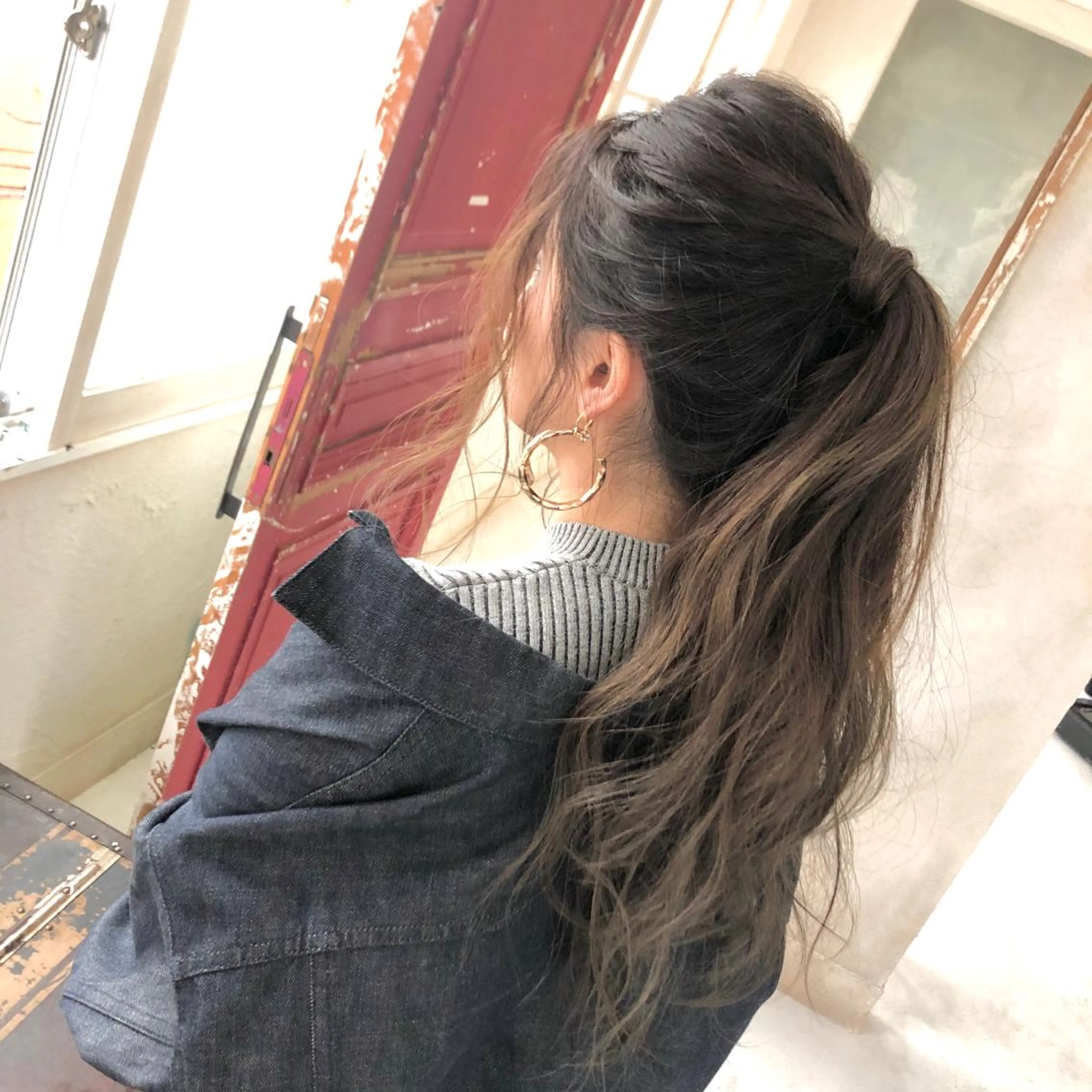ロング カラー カット 宮下 愛璃紗のヘアスタイル