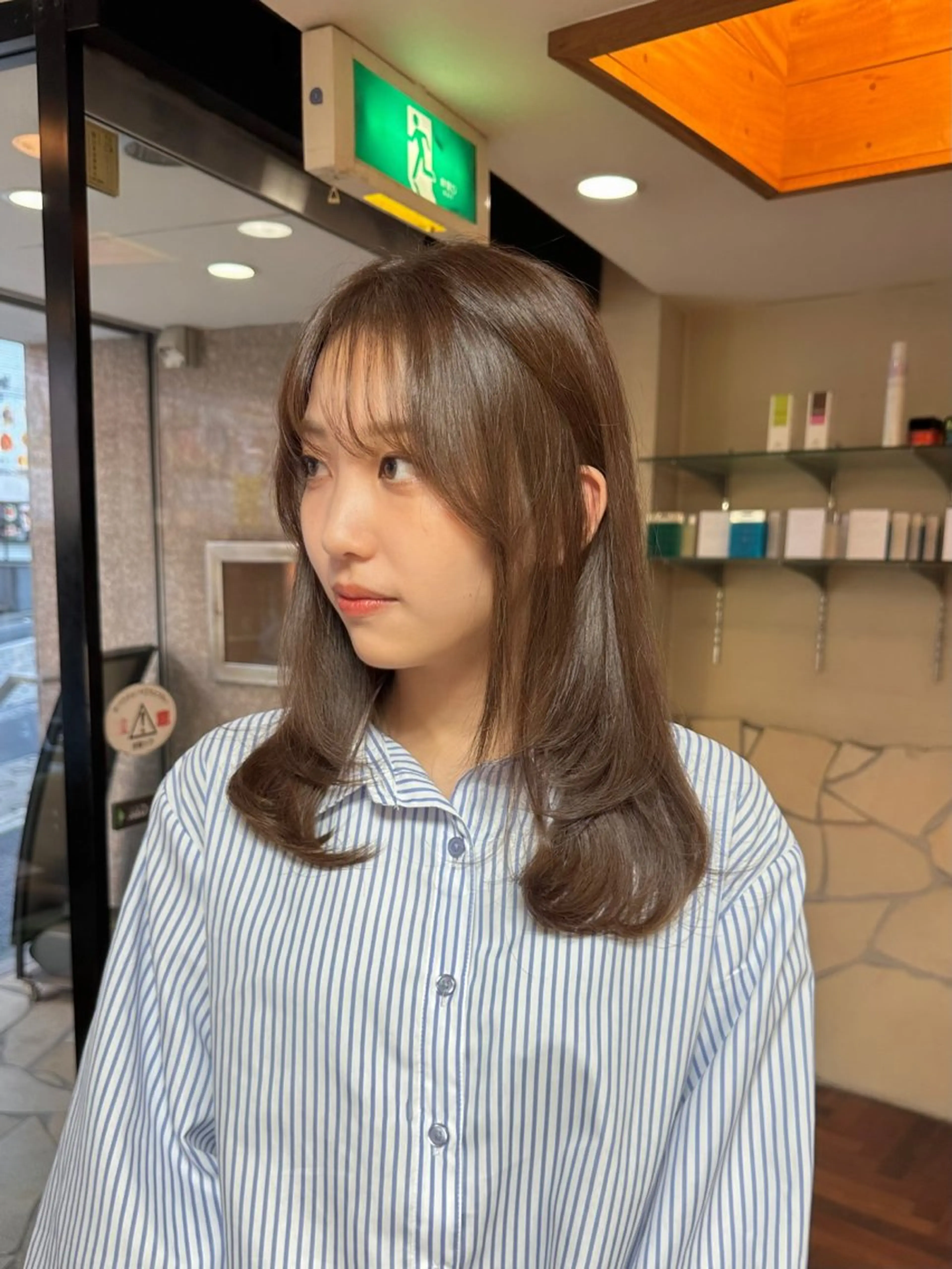 ミディアム カラー ベージュカラー ブリーチ ブリーチなしカラー LUMO所属・矢野 晃平のヘアスタイル