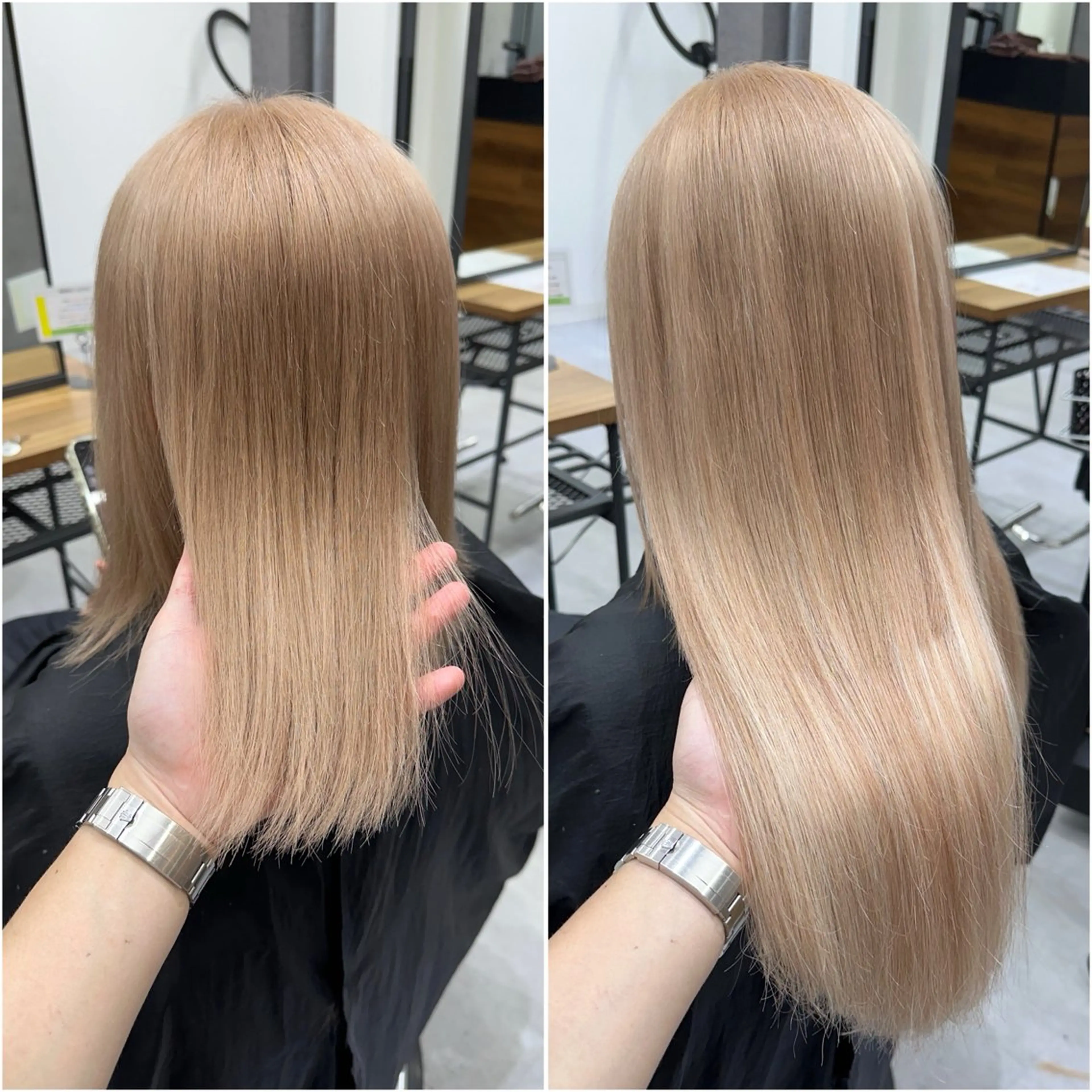 ロング カラー シールエクステ ベージュカラー ダブルカラー ハイトーンカラー エクステ ヘアカラー トリートメント エクステ KEISUKE🧡 カラー/エクステのヘアスタイル