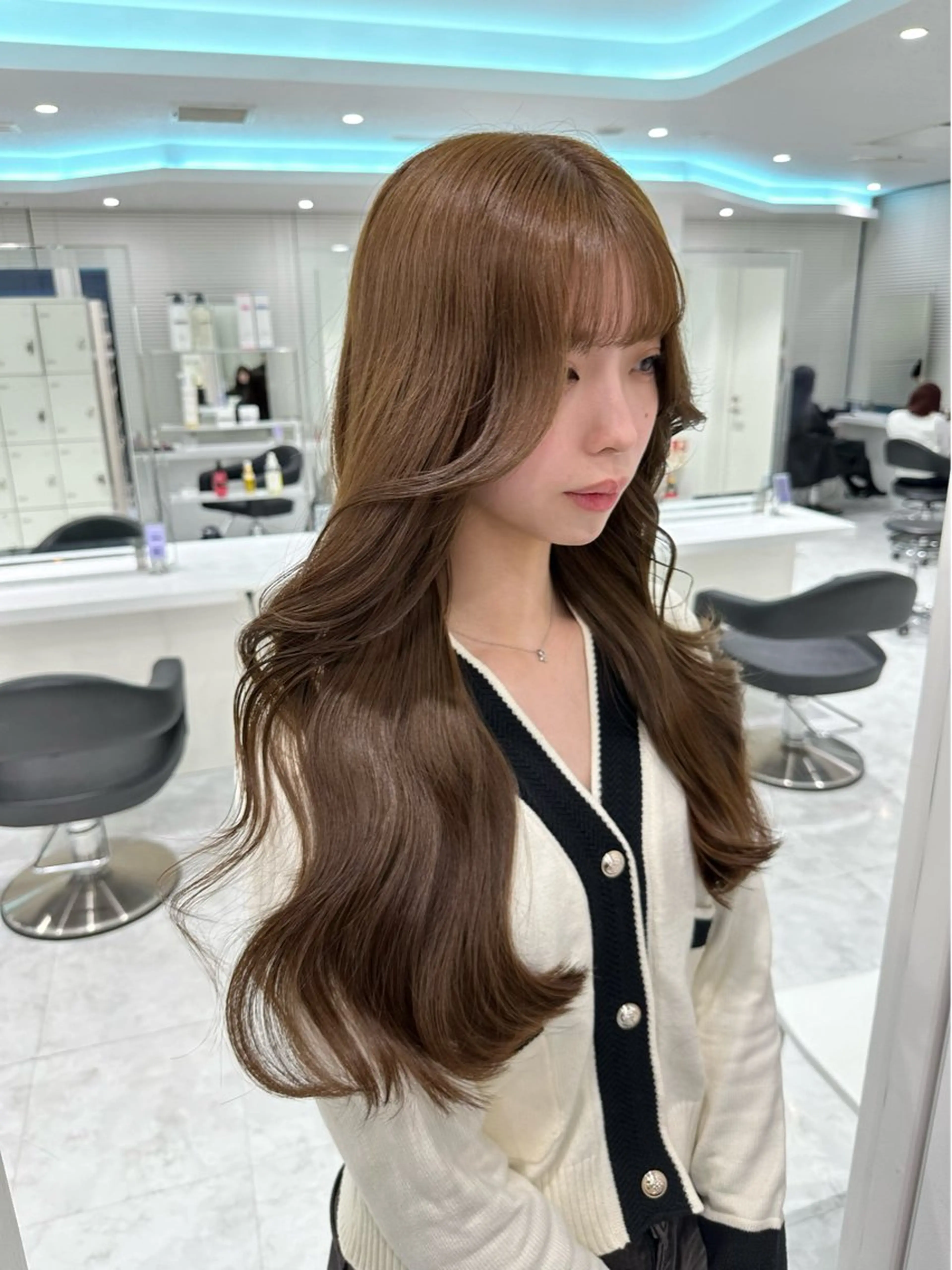 ミディアム カラー ヘアカラー ♡上品韓国髪♡ブラ ウン/SAYATOのヘアスタイル