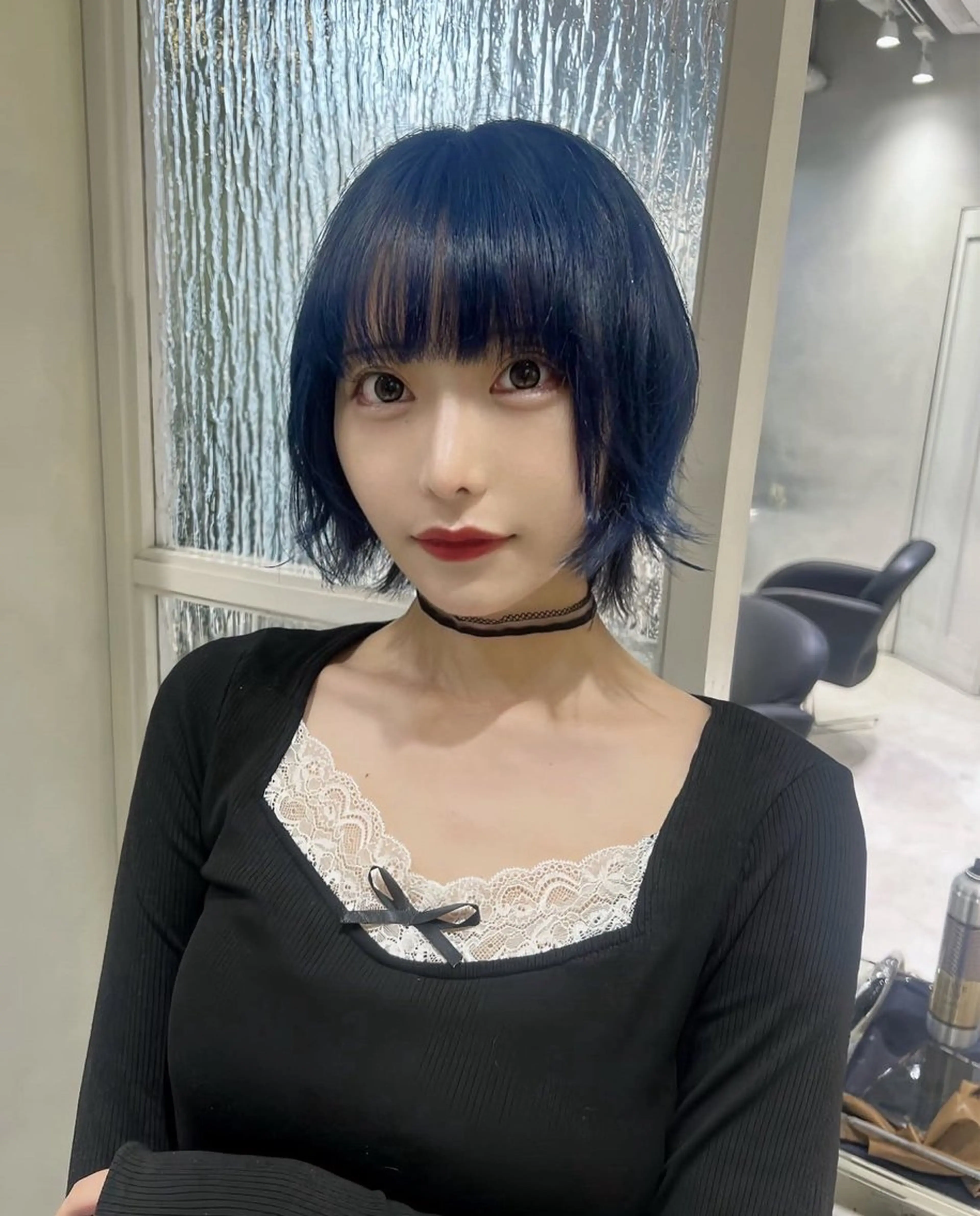 ミディアム カラー ヘアカラー ハイトーンカラー/ 青髪/💙みずき💙のヘアスタイル