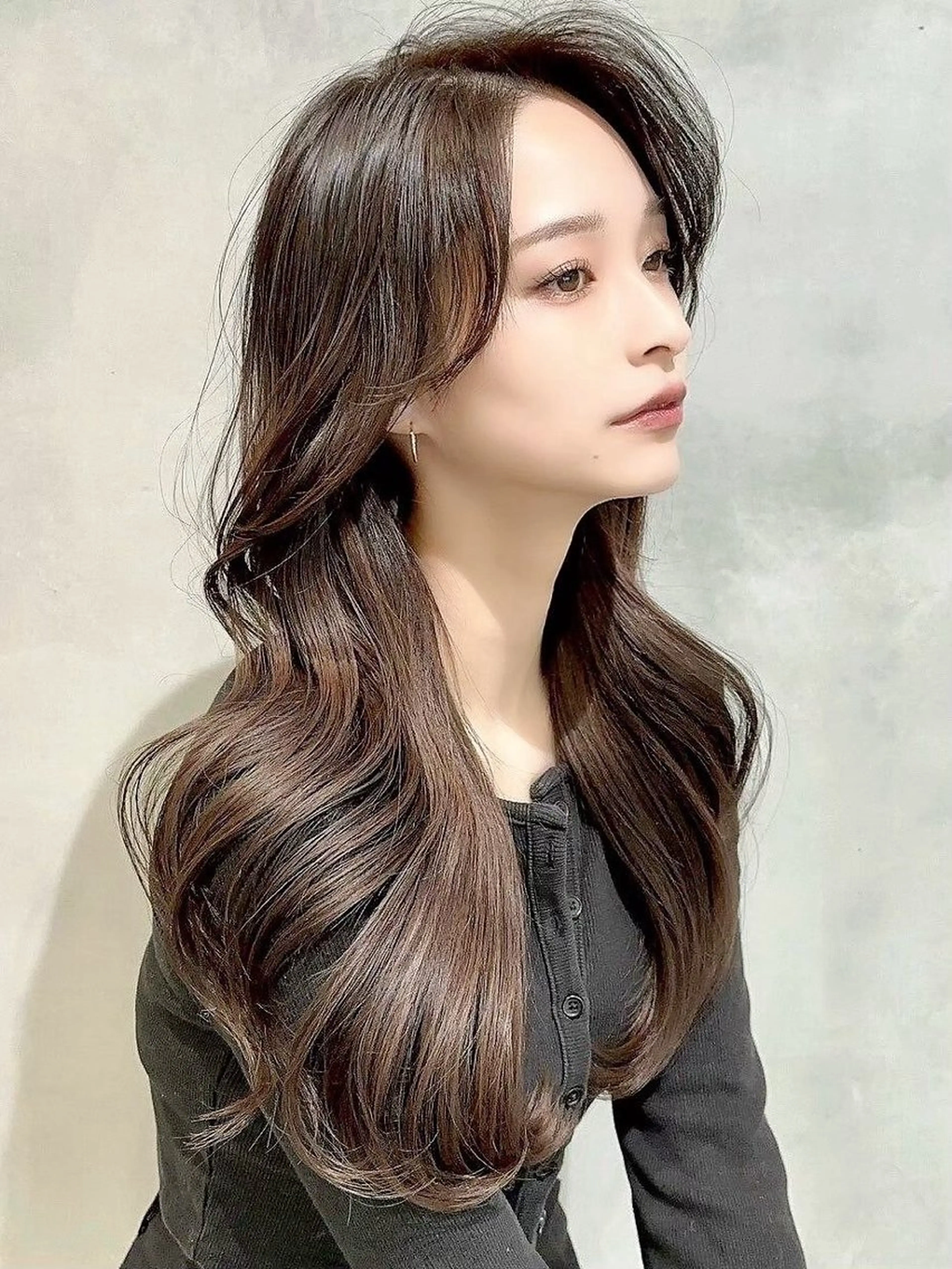 ロング ヘアカラー トリートメント 🫧Hazuki🫧 透明感カラー/縮毛のヘアスタイル