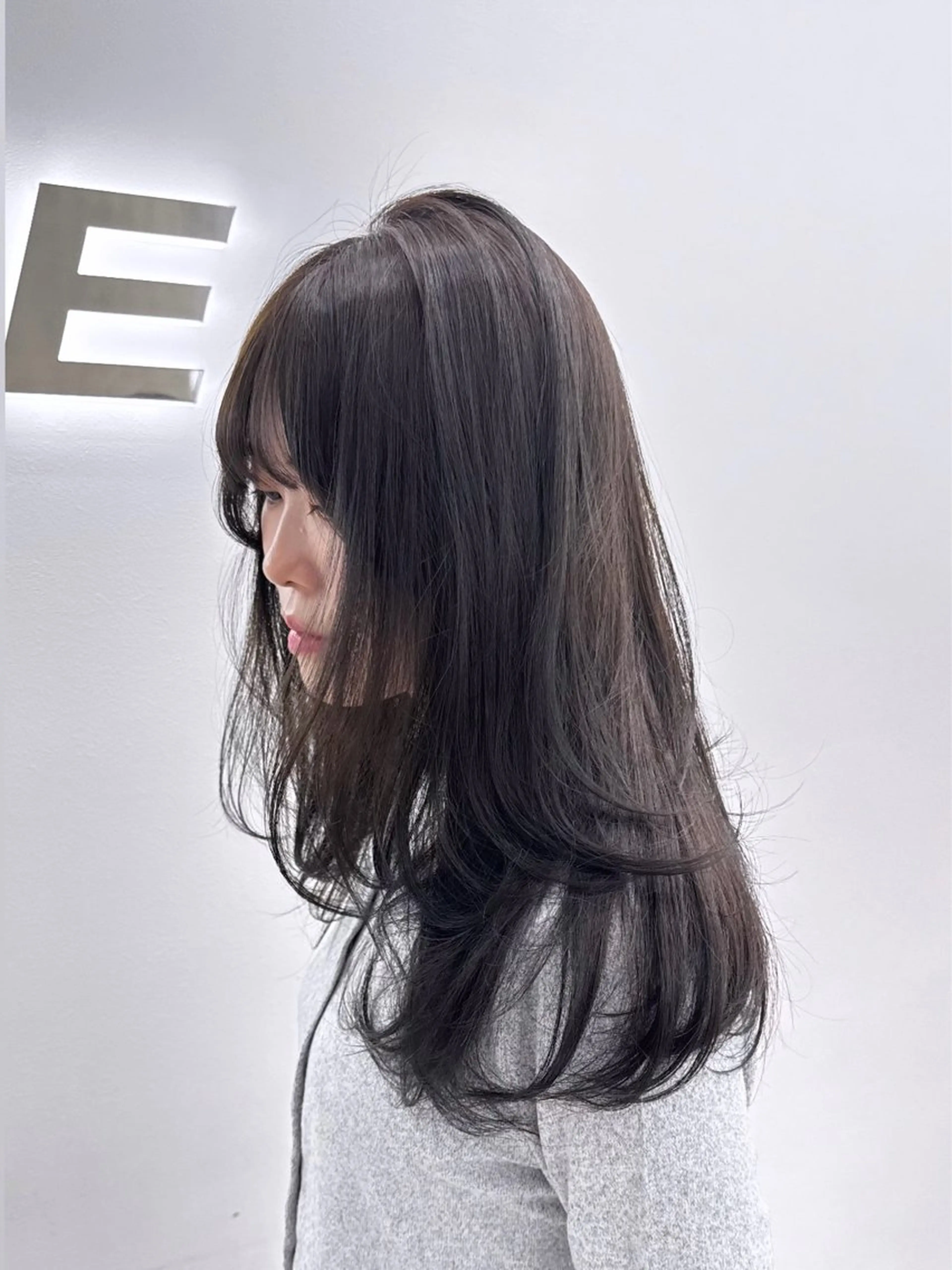 ロング ヘアカラー トリートメント ヘアセット 🤍韓国暗髪 レイヤー🤍きょうのヘアスタイル