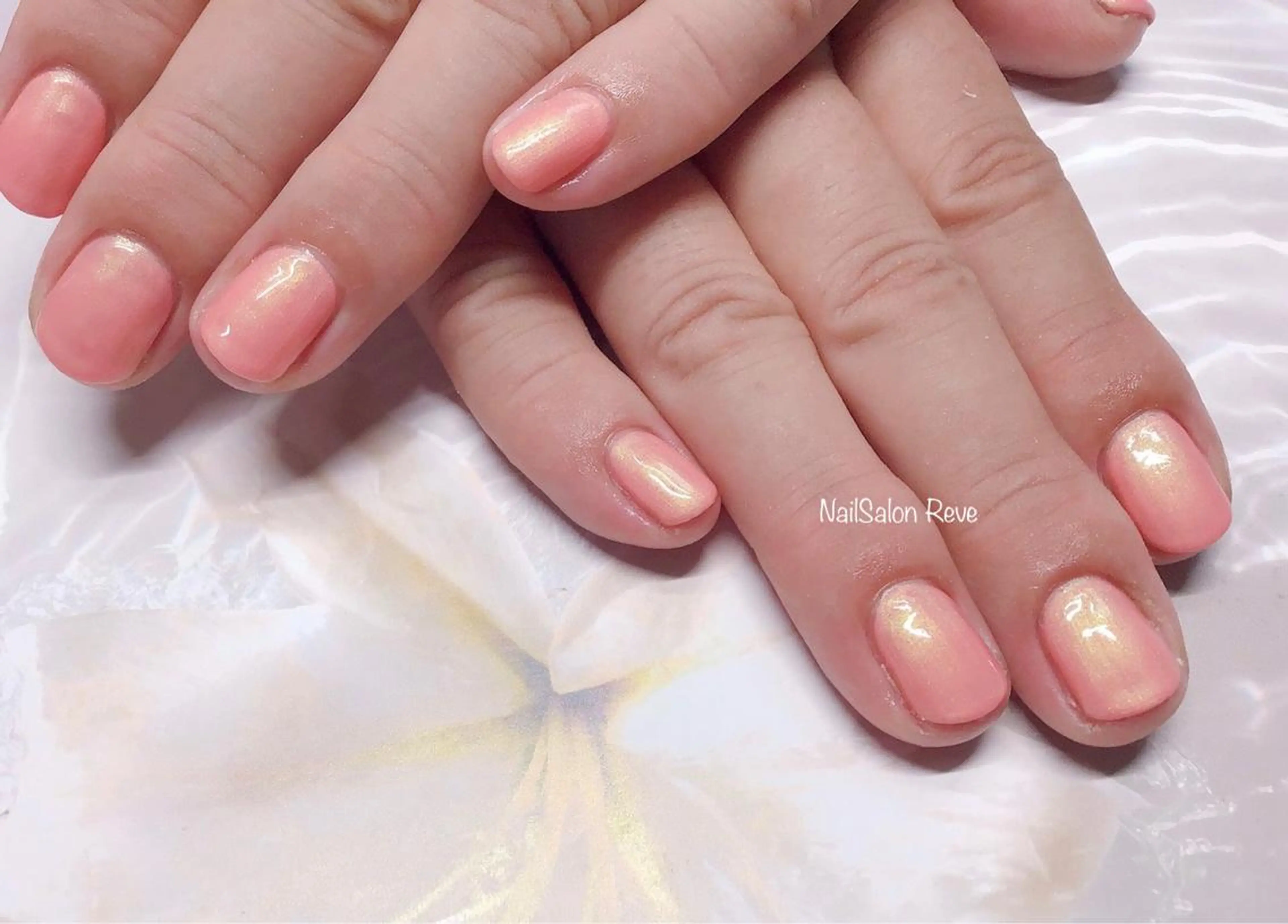 ショート ネイル ワンカラーネイル ピンク ハンドネイル NailSalon   Reve（ネイルサロン レーヴ）所属・NailSalon Reveのネイルデザイン