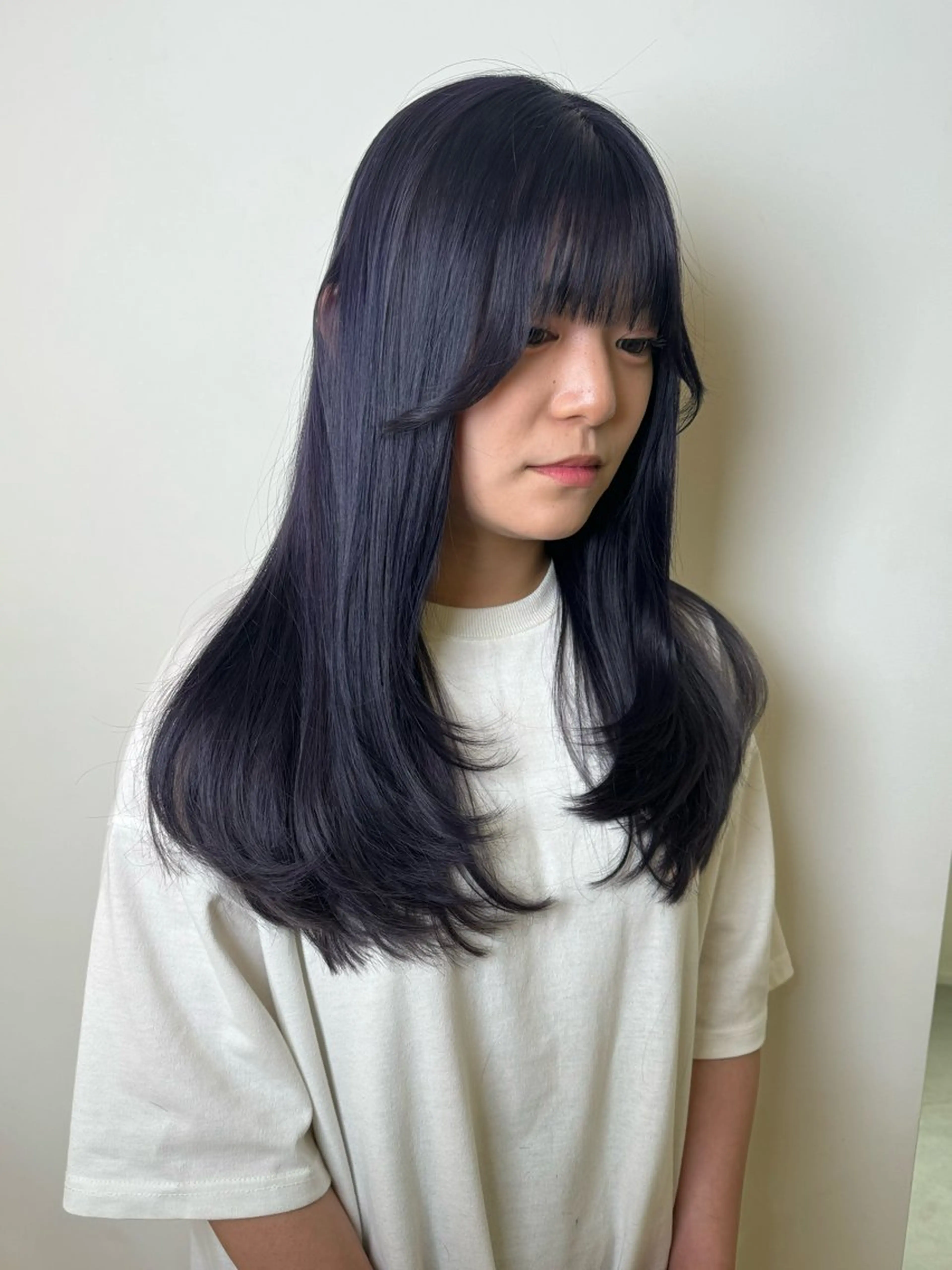 ロング カラー ブリーチ ブルーカラー ブルーラベンダー ラベンダーカラー 中西倖 トップスタイリストのヘアスタイル
