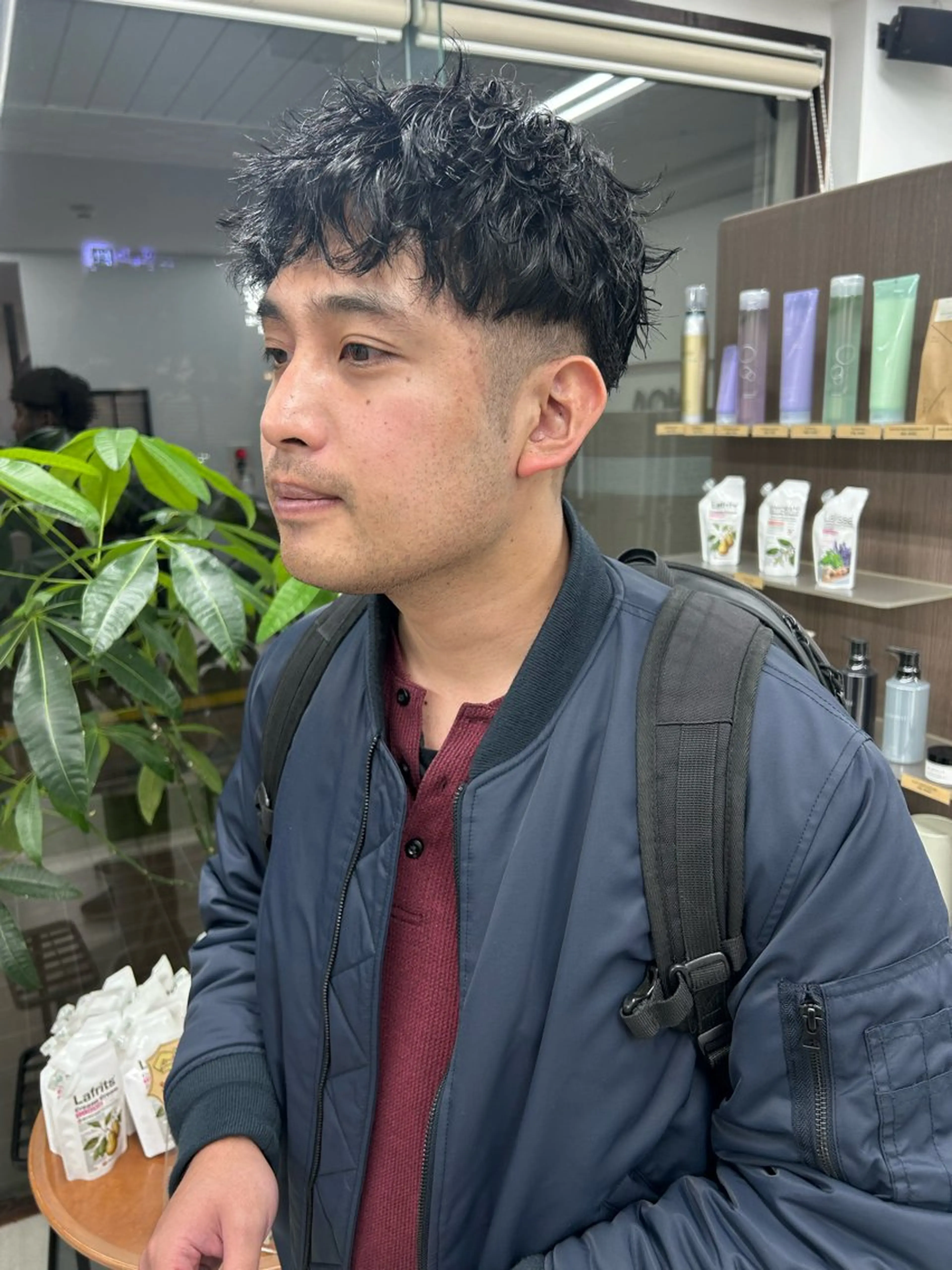 ショート パーマ メンズ ショートヘア カット パーマ トレンドメンズパーマ /タカシマダイスケのヘアスタイル