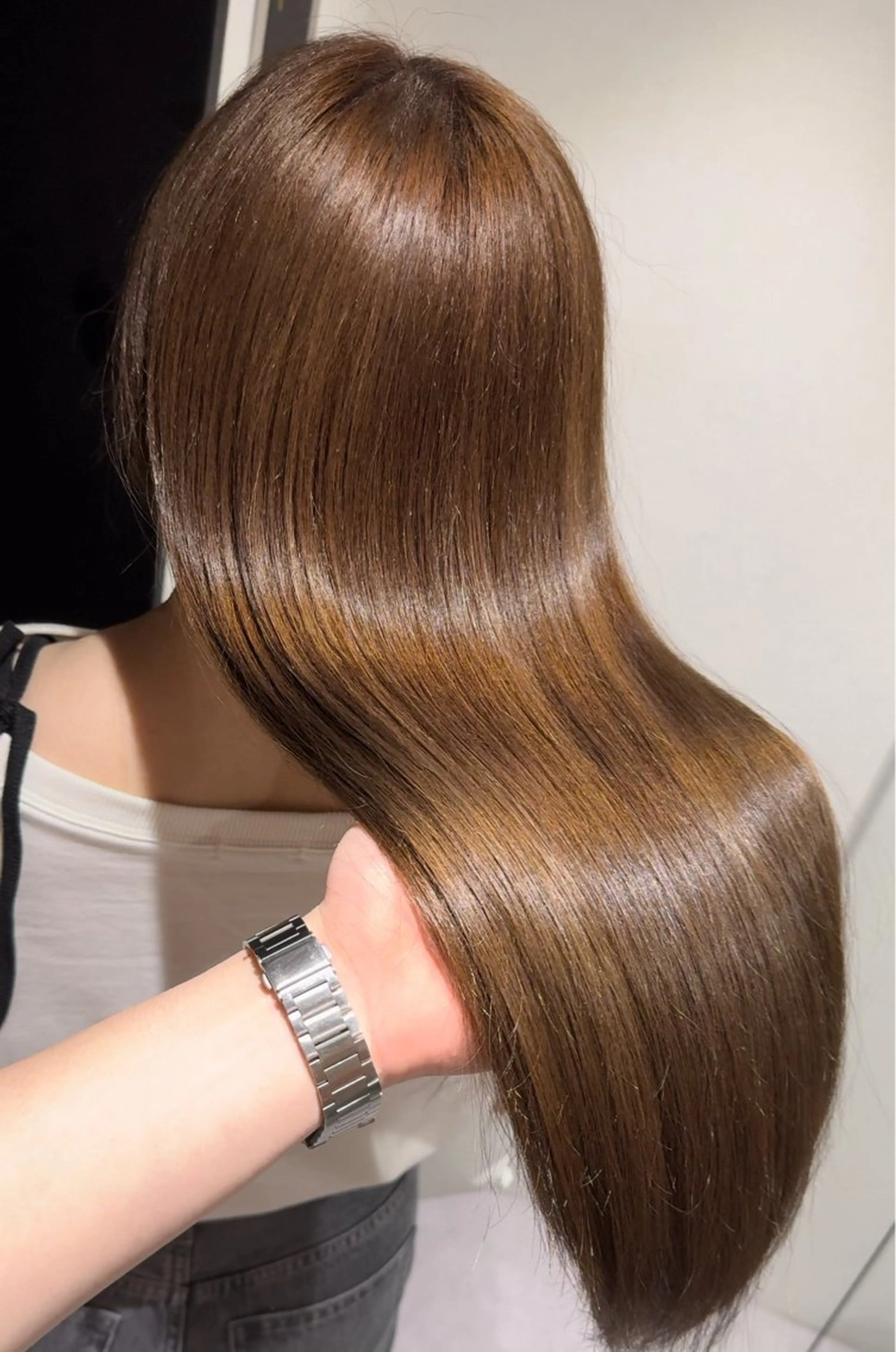 ロング 髪質改善 縮毛矯正 トリートメント 酸性ストレート カット ヘアカラー 縮毛矯正 トリートメント 髪質改善×縮毛矯正 Core梅田　片山のヘアスタイル