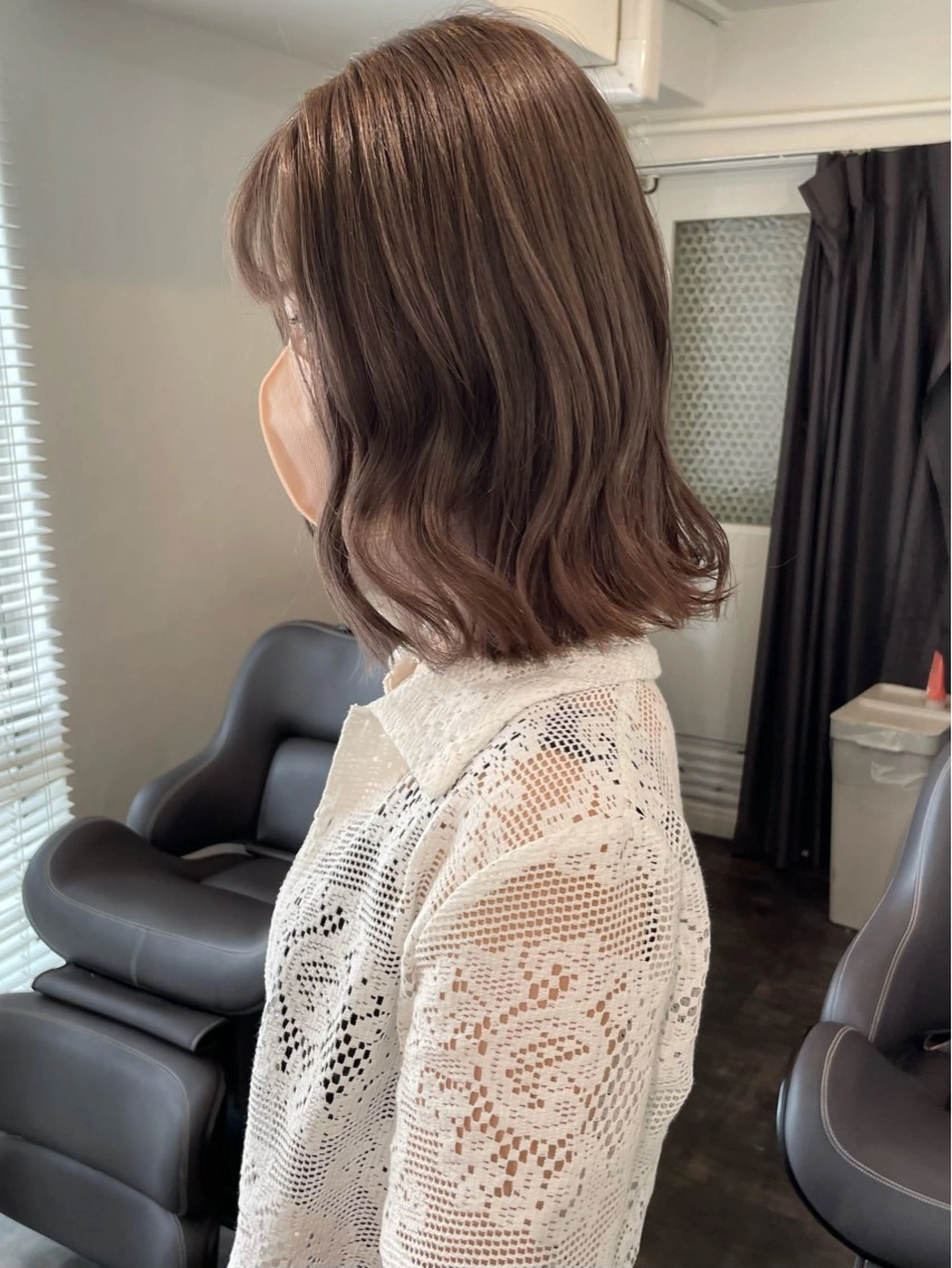 ショート カラー パーマ 💚色落ちまで可愛い 髪質改善カラーゆうまのヘアスタイル
