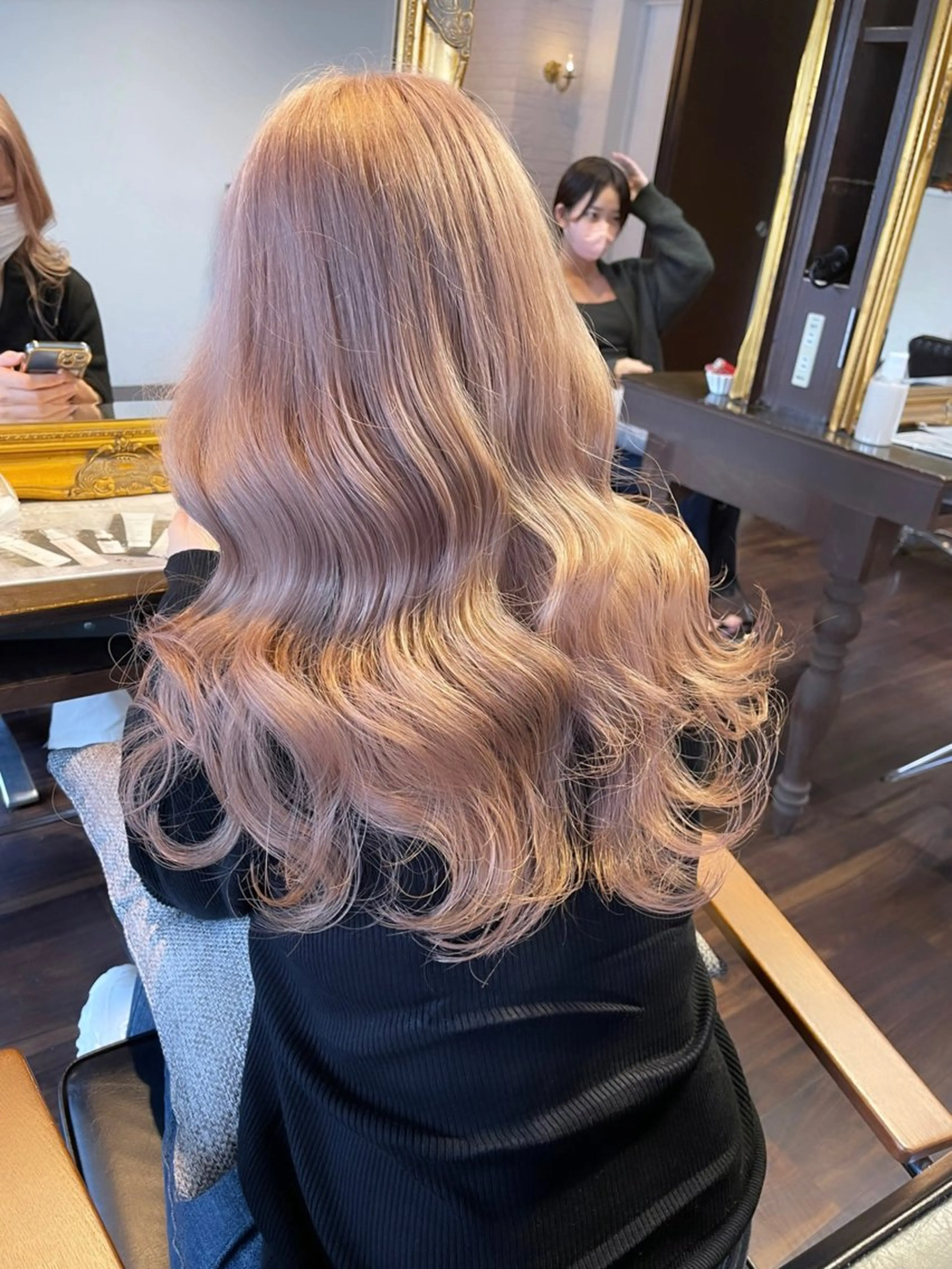 セミロング カラー ヘアアレンジ カット ヘアカラー トリートメント 心斎橋ダブルカラー ボブ/レイヤーのヘアスタイル
