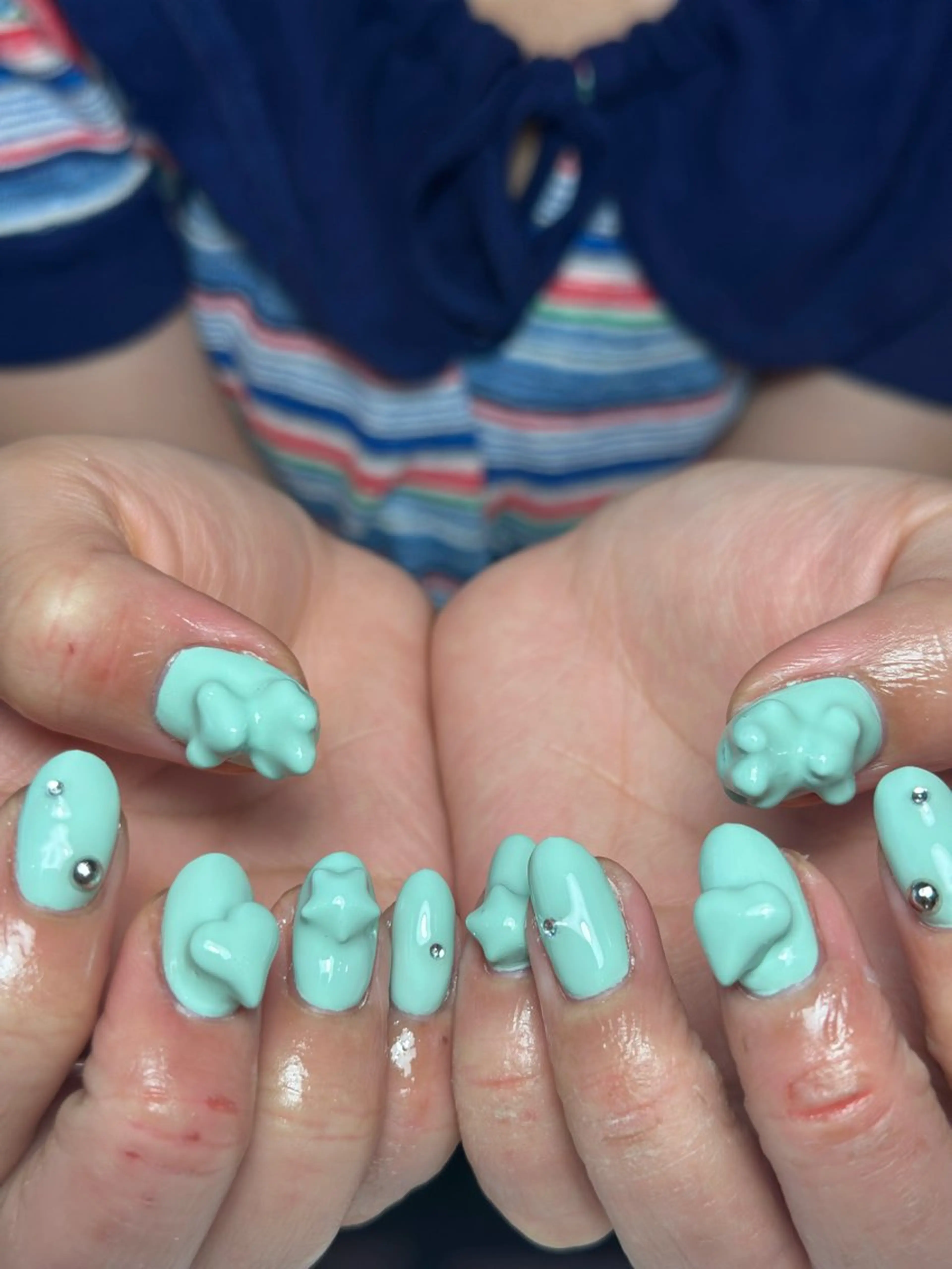 ネイル フレンチネイル グラデーション 韓国ネイル マグネットネイル シンプルネイル ハンドネイル CoMo Nail Studio所属・CoMo Nailのネイルデザイン
