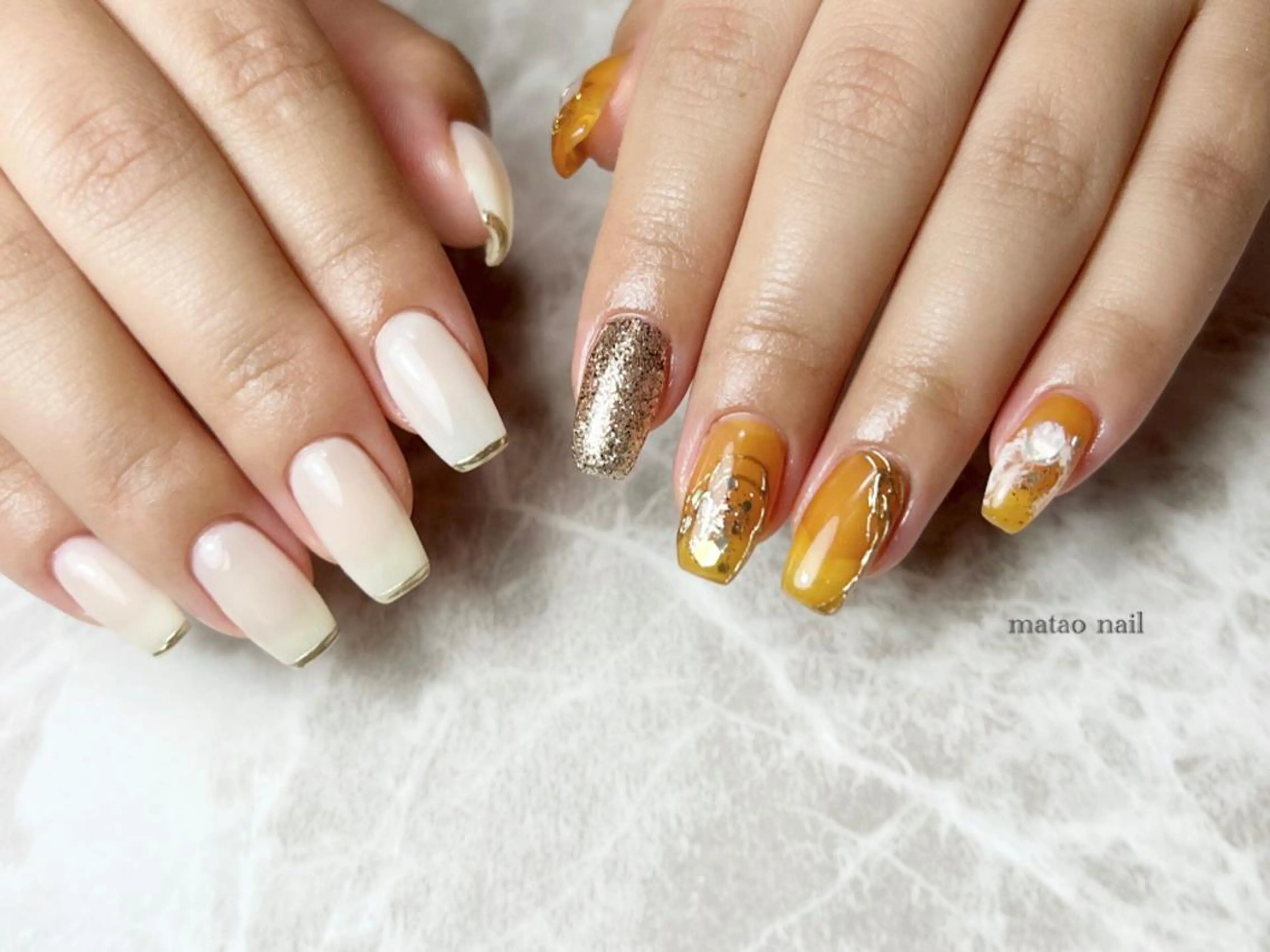 ネイル 持ち込み ニュアンスネイル ハンドネイル フットネイル matao nailのネイルデザイン