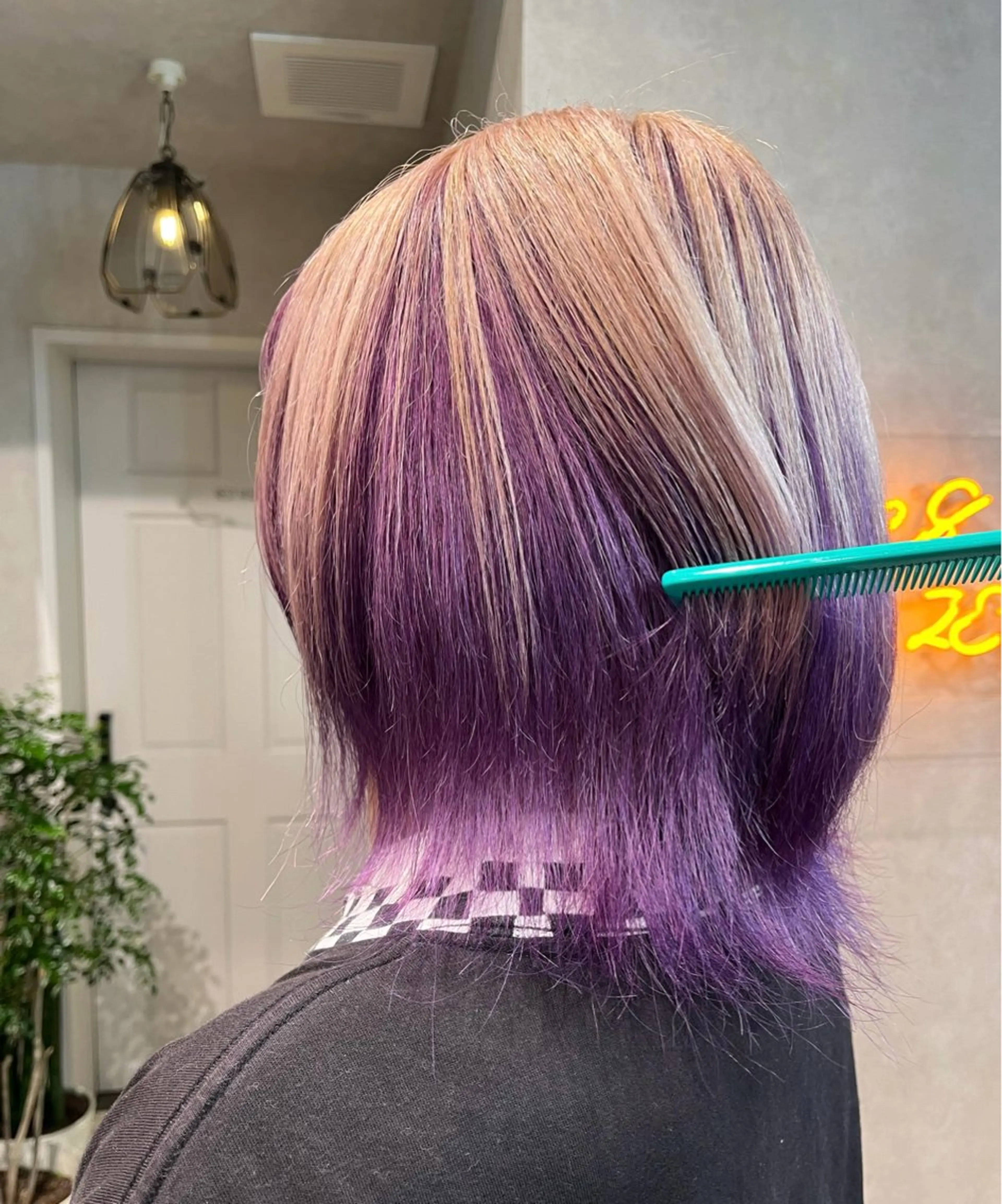 ミディアム カラー デザインカラー ヘアカラー 艶ハイトーン / 輝保🤍✨のその他イメージ