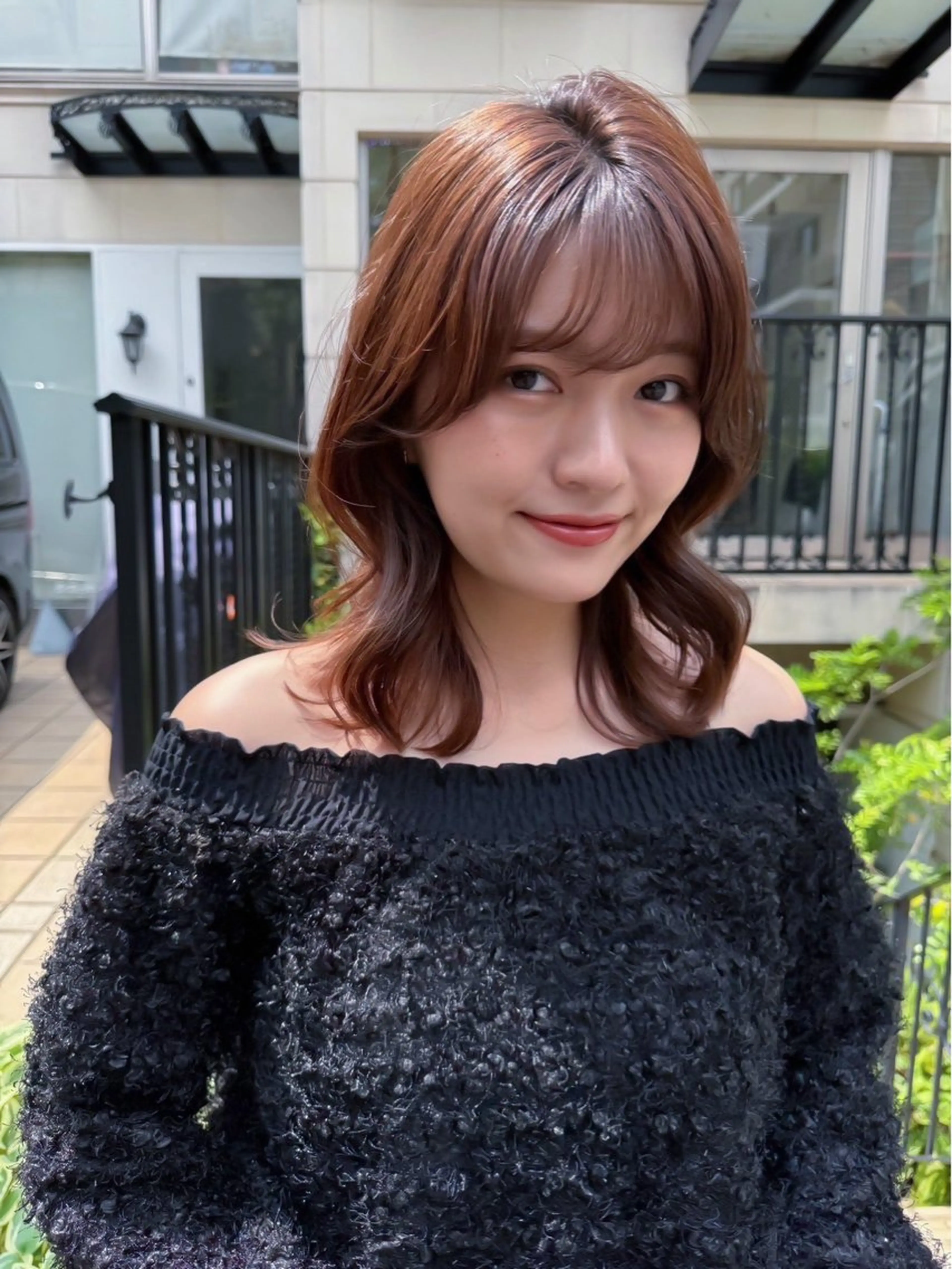 ミディアム カラー カット ヘアカラー 似合わせモテヘア Akari🦢🖤のヘアスタイル