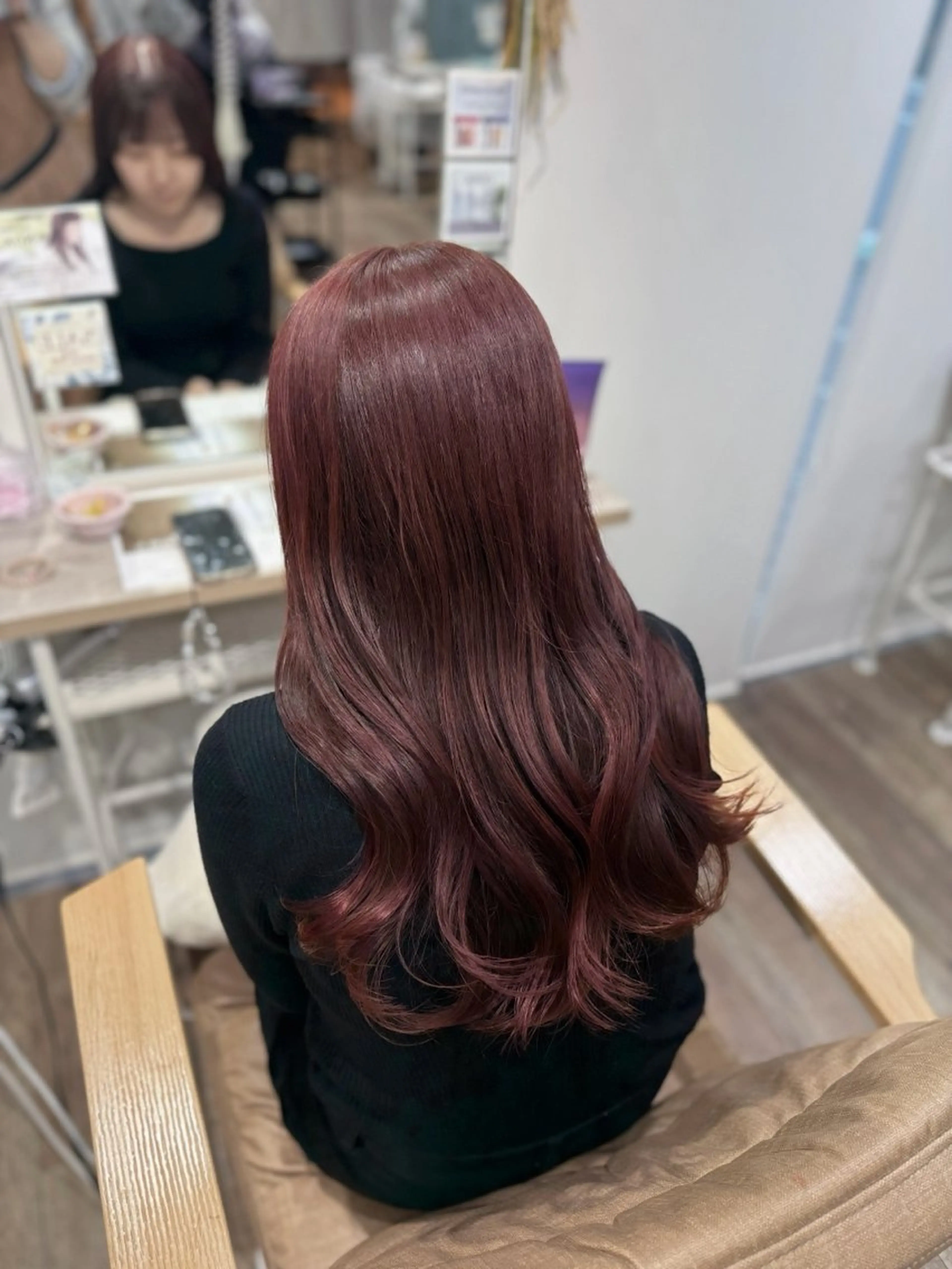 ロング カット ヘアカラー トリートメント ピンク・ラベンダー/ レイヤー/NANAのヘアスタイル