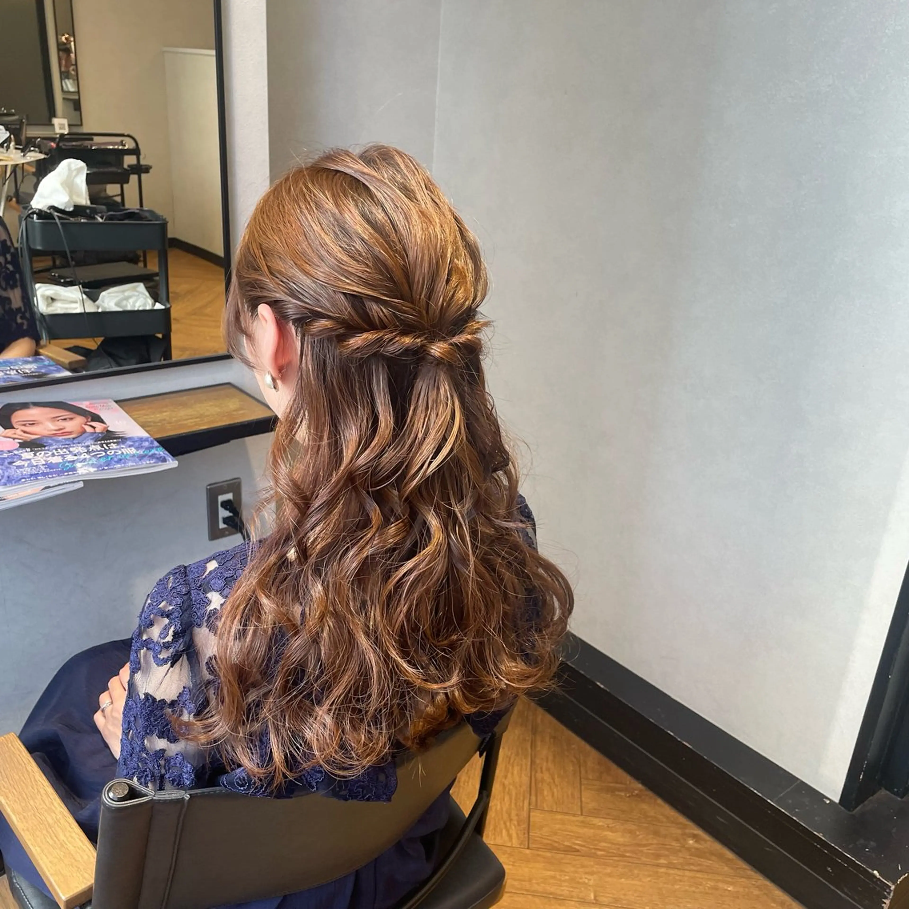 ヘアアレンジ ハーフアップ 金城 二千夏のヘアスタイル