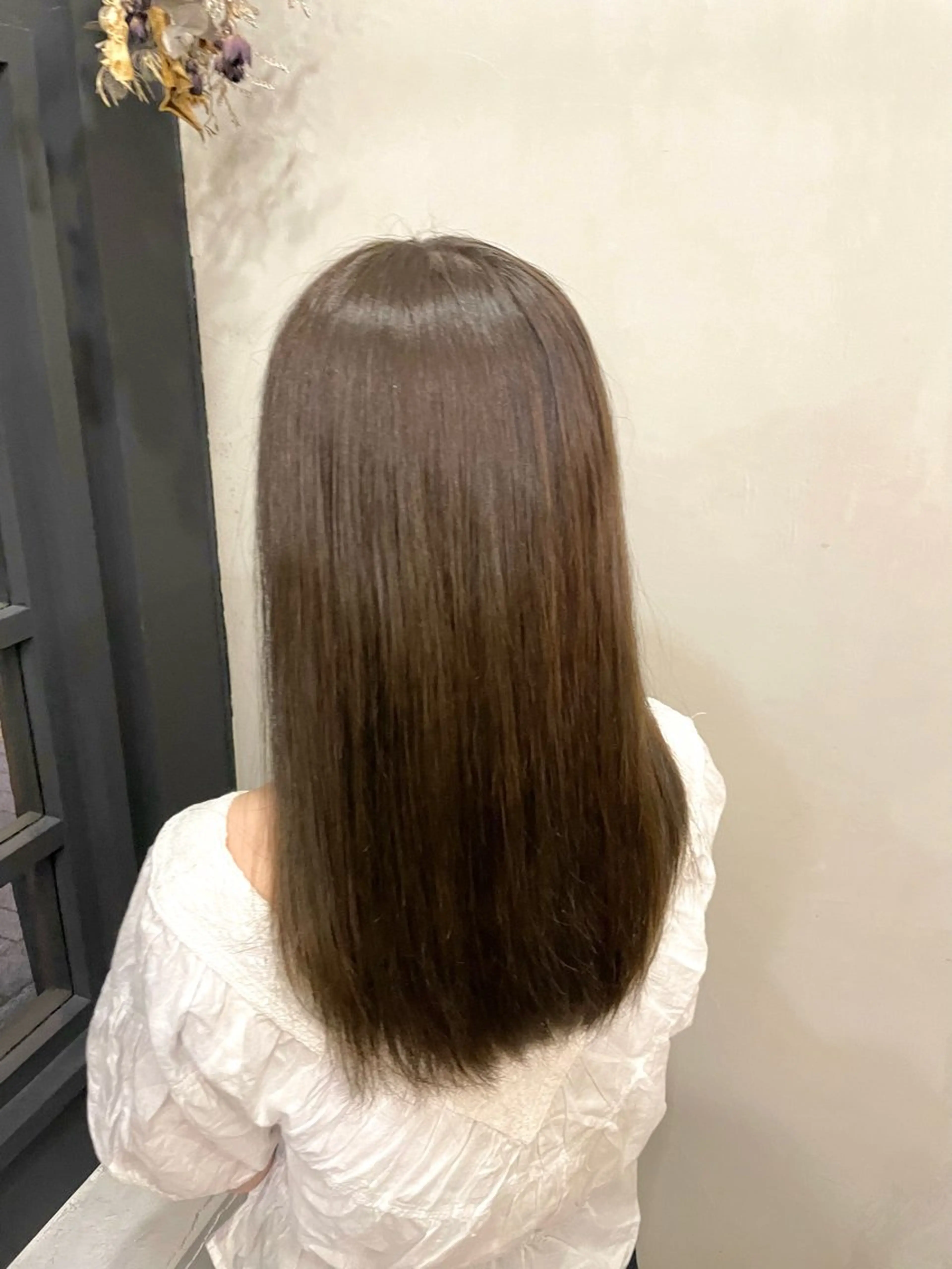 ロング カラー ベージュカラー オリーブベージュ ✨メンズ縮毛モデル 募集✨イブキのヘアスタイル