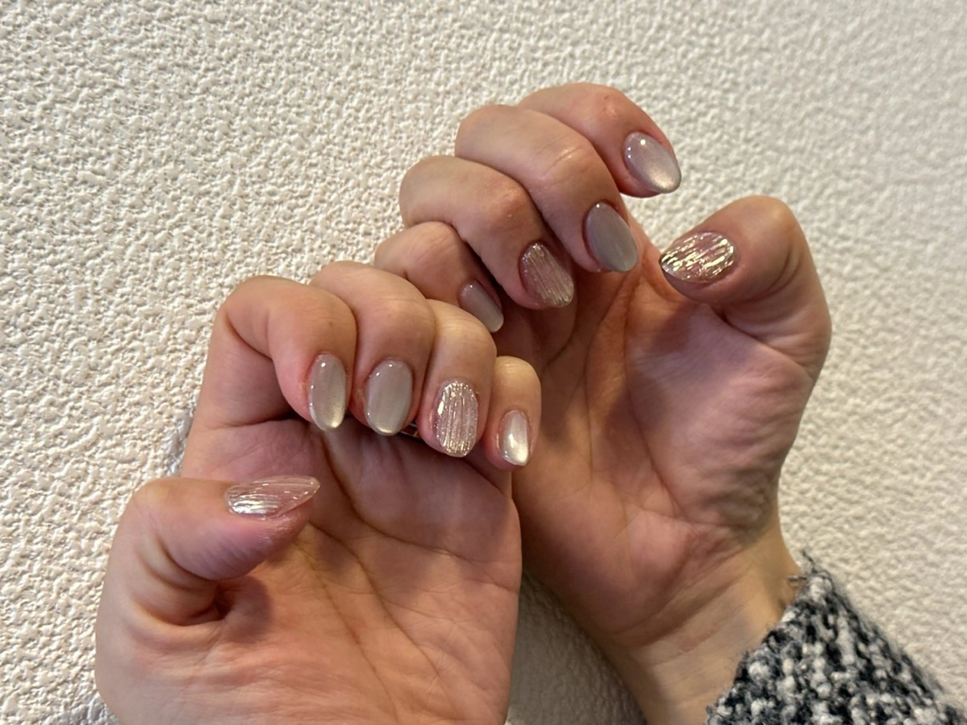 ネイル オーロラネイル フットネイル フレンチネイル ジェルネイル 韓国ネイル ハンドネイル Mogu nail 二子玉川のネイルデザイン