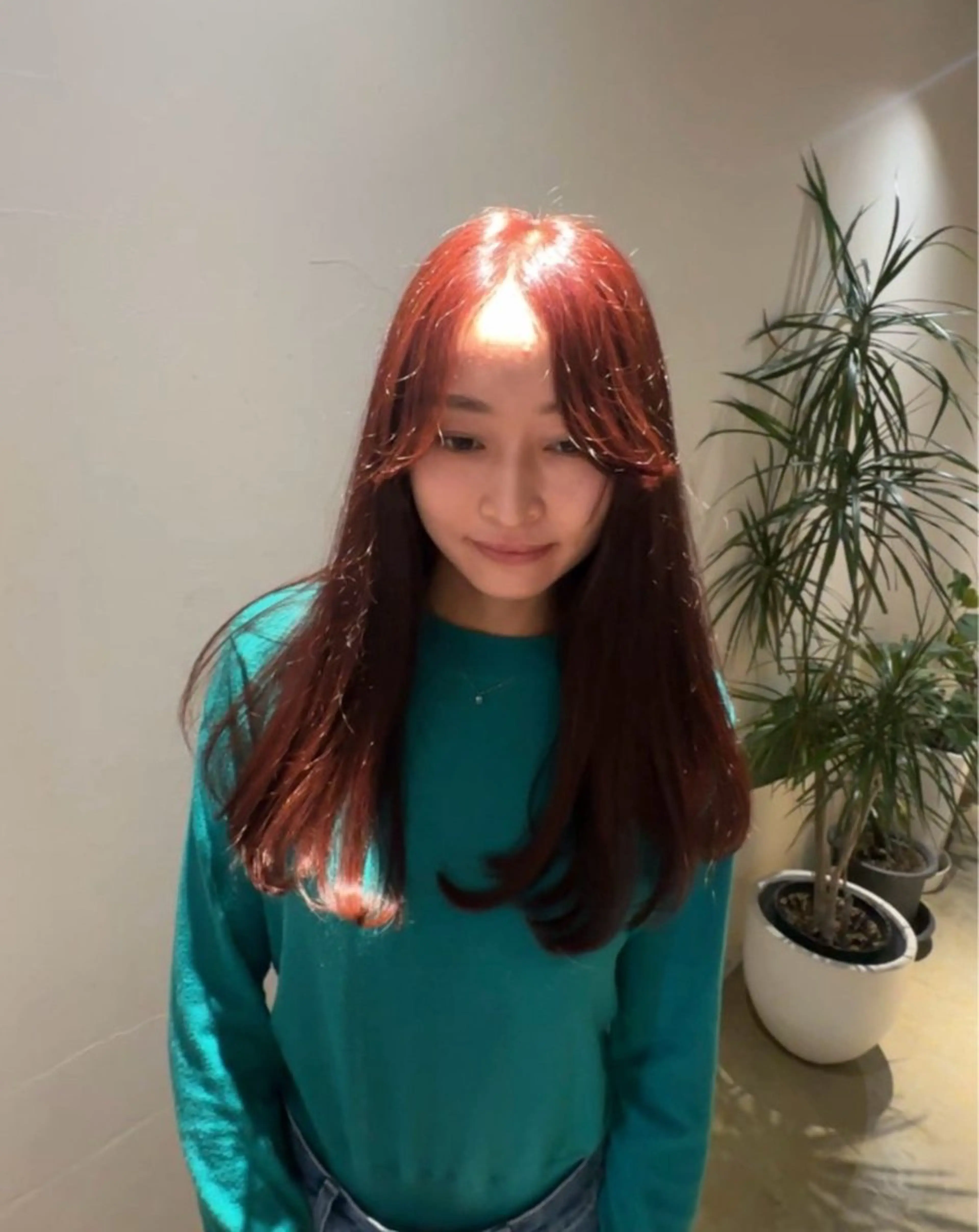 ロング カラー 7Velvet所属・あゆみ︎︎✮／ 暖色カラーのヘアスタイル
