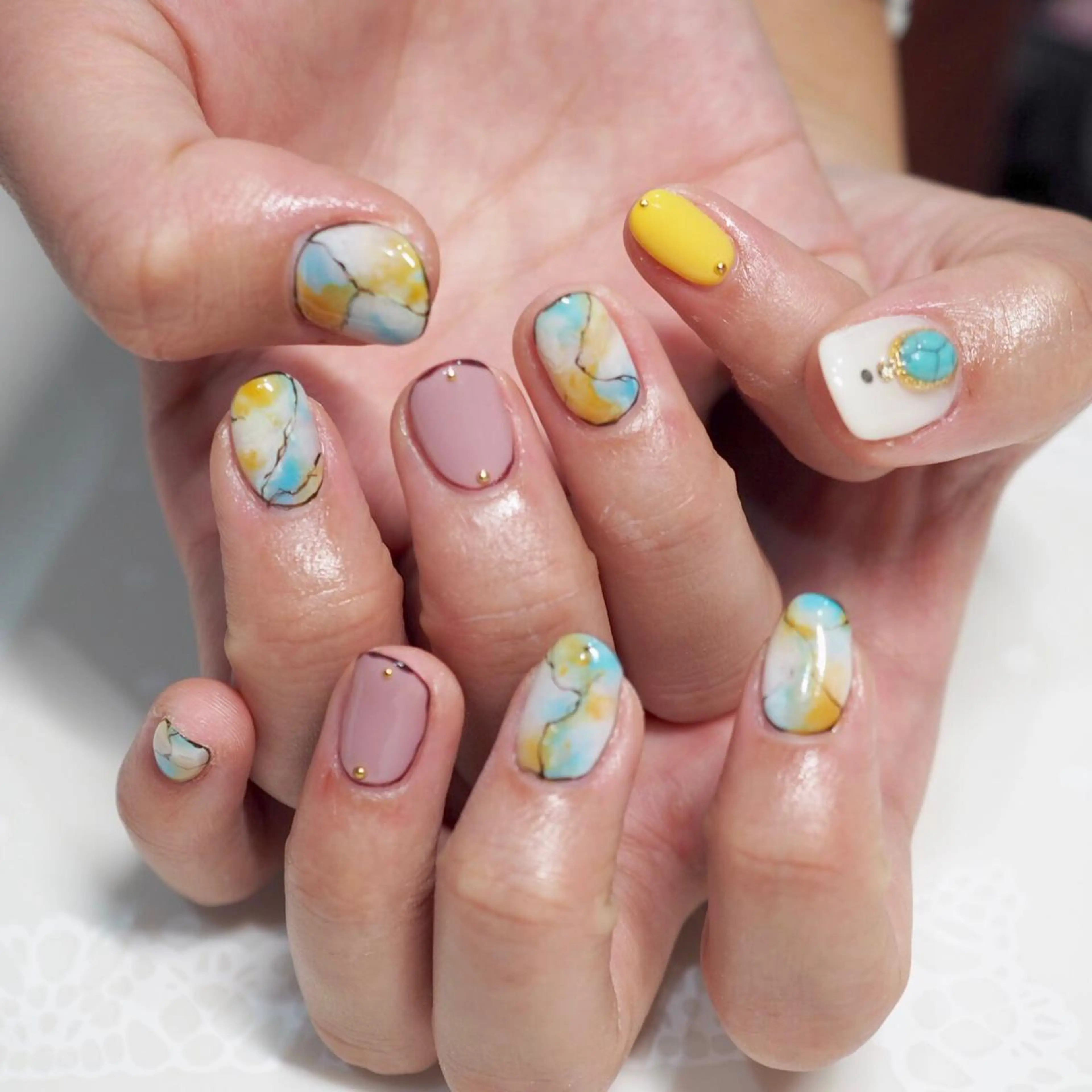 ネイル 大理石ネイル(マーブル) ハンドネイル nailroom- KANOAのネイルデザイン