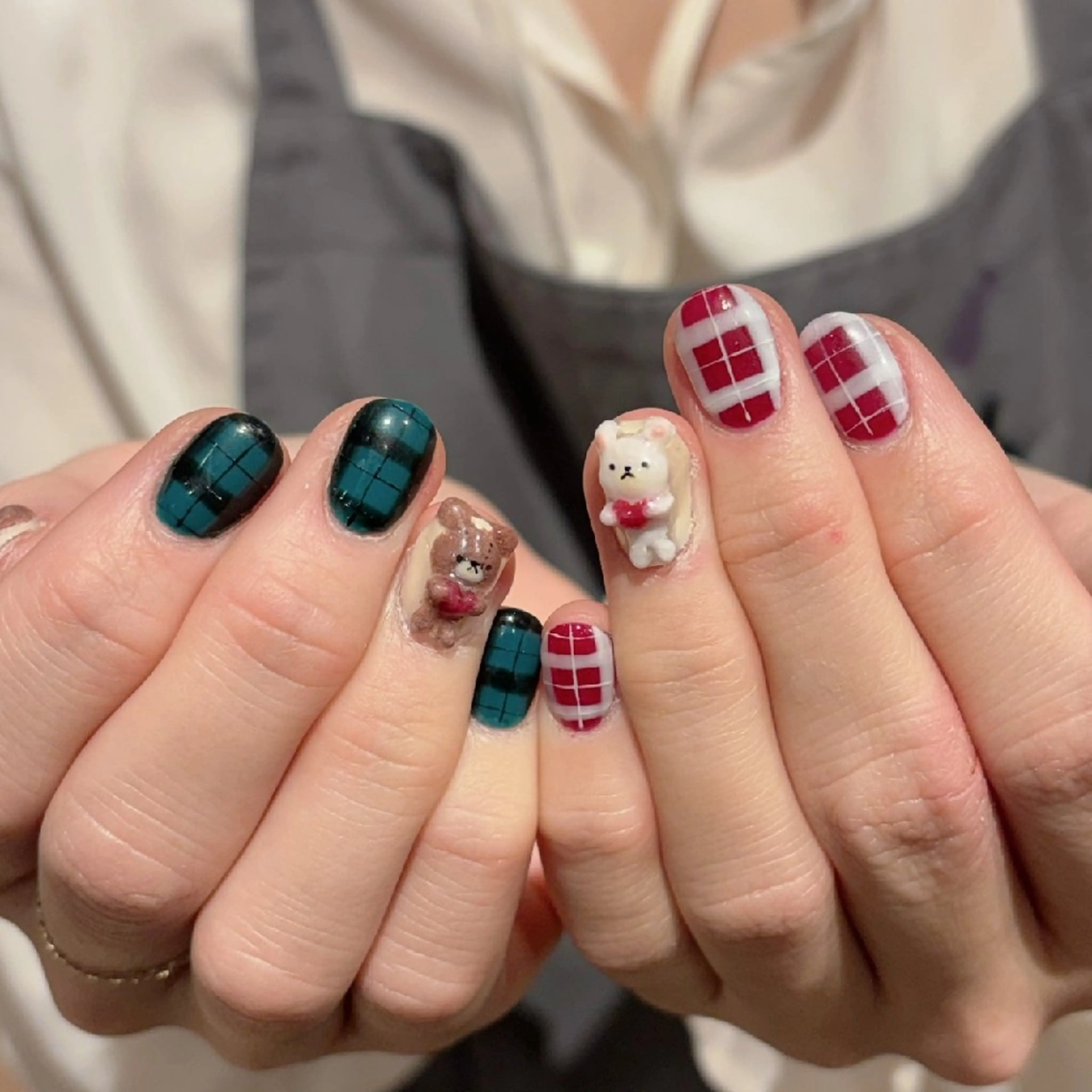 ネイル アートネイル 持ち込み 冬ネイル クリスマス ハンドネイル Bianca名駅店 あゆのネイルデザイン